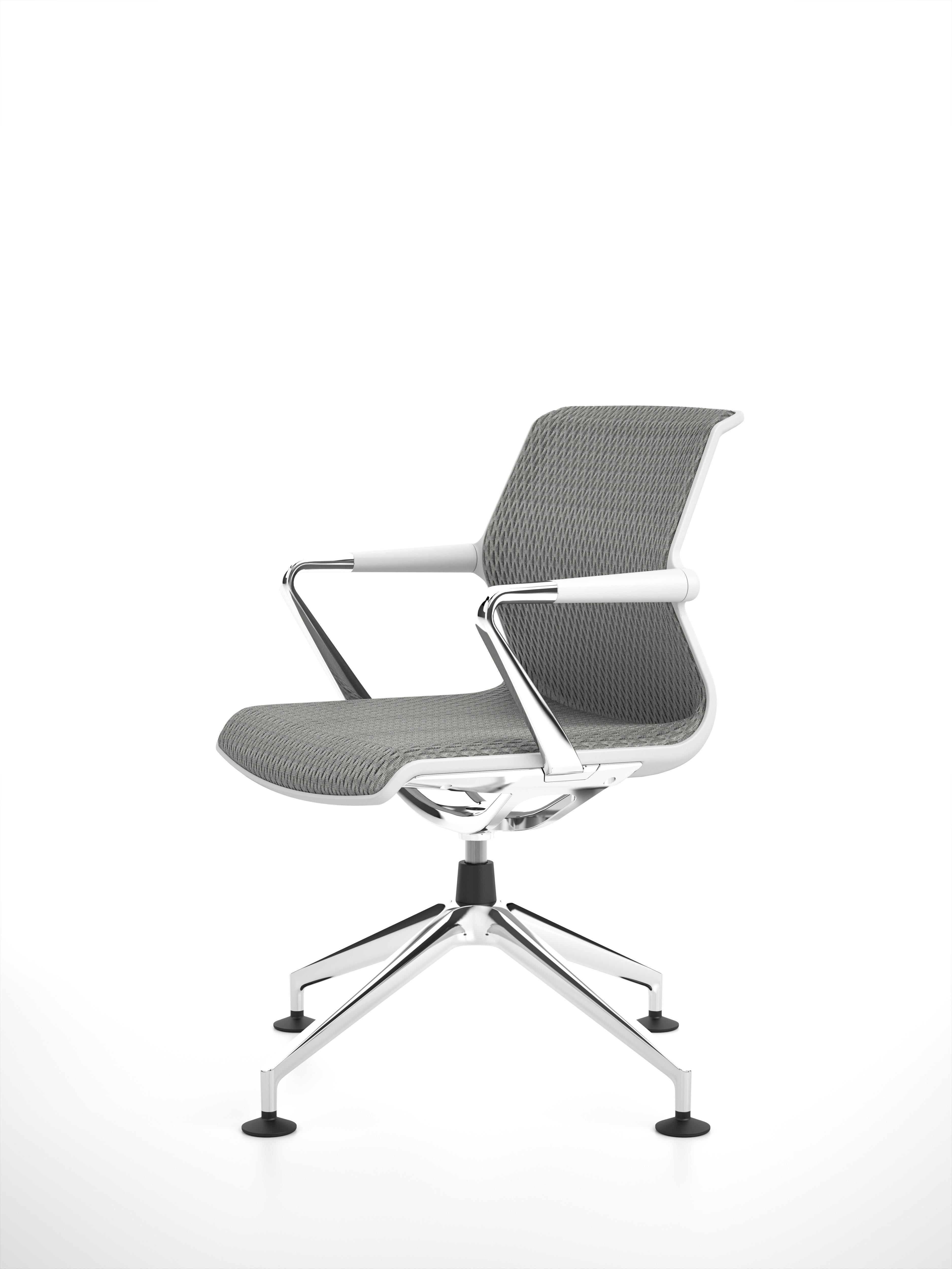 These items are currently only available in the United States.

The Unix chair by Antonio Citterio is available with an elegant four-star base. The swivel chair's vertical spring suspension and high-tech knit covers guarantee superb comfort even