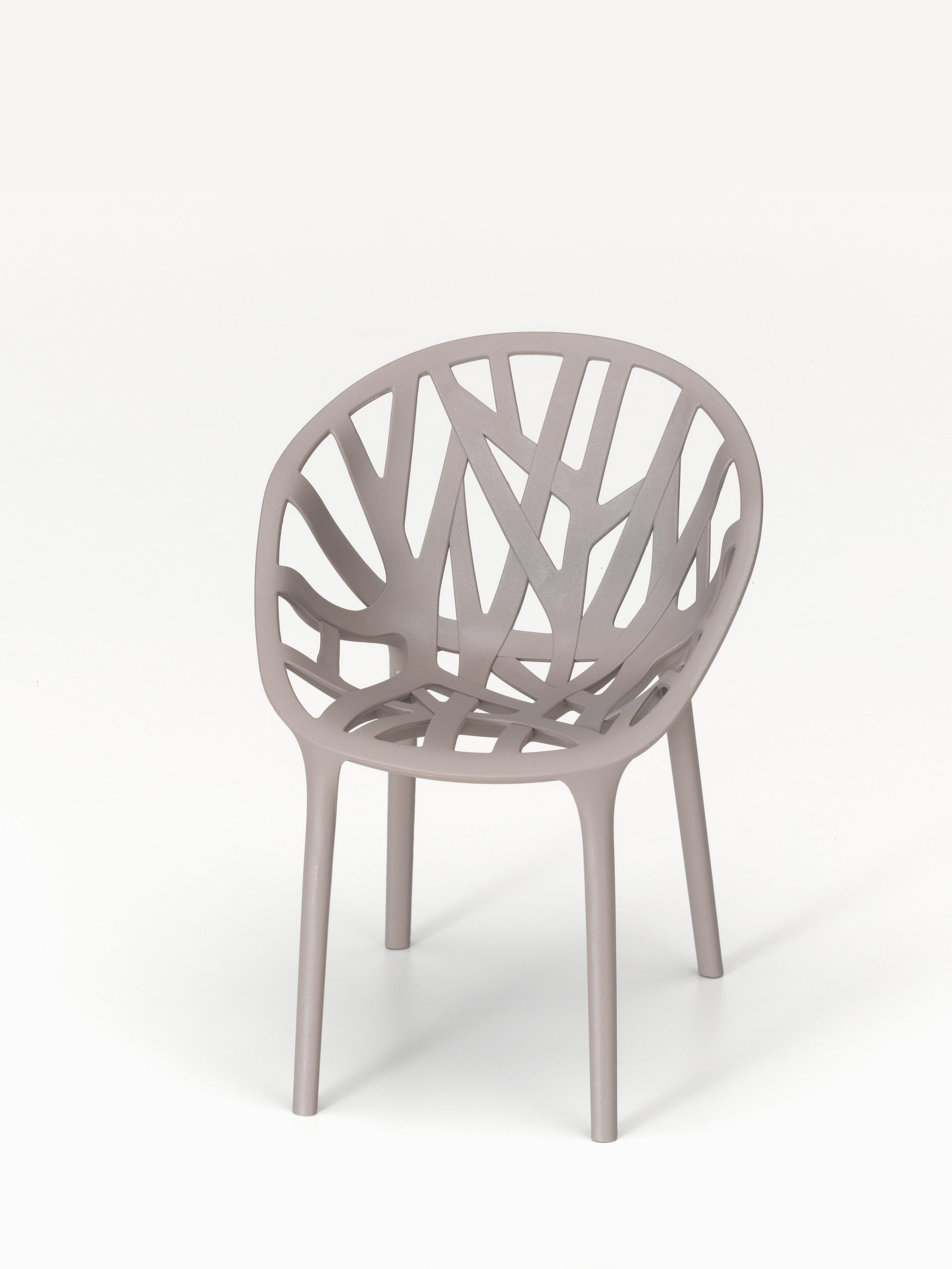 Modern Vitra Vegetal Chair in Mauve Grey by Ronan & Erwan Bouroullec For Sale