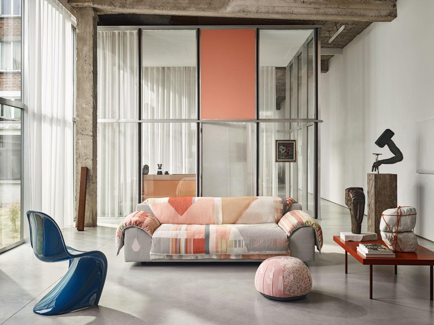 Foam Vitra Vlinder Sofa in Light Green Shades by Hella Jongerius For Sale