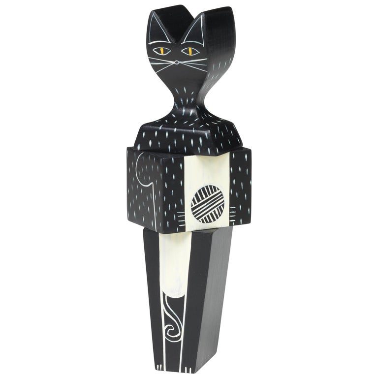 Vitra Wooden Doll Cat Small by Alexander Girard For Sale