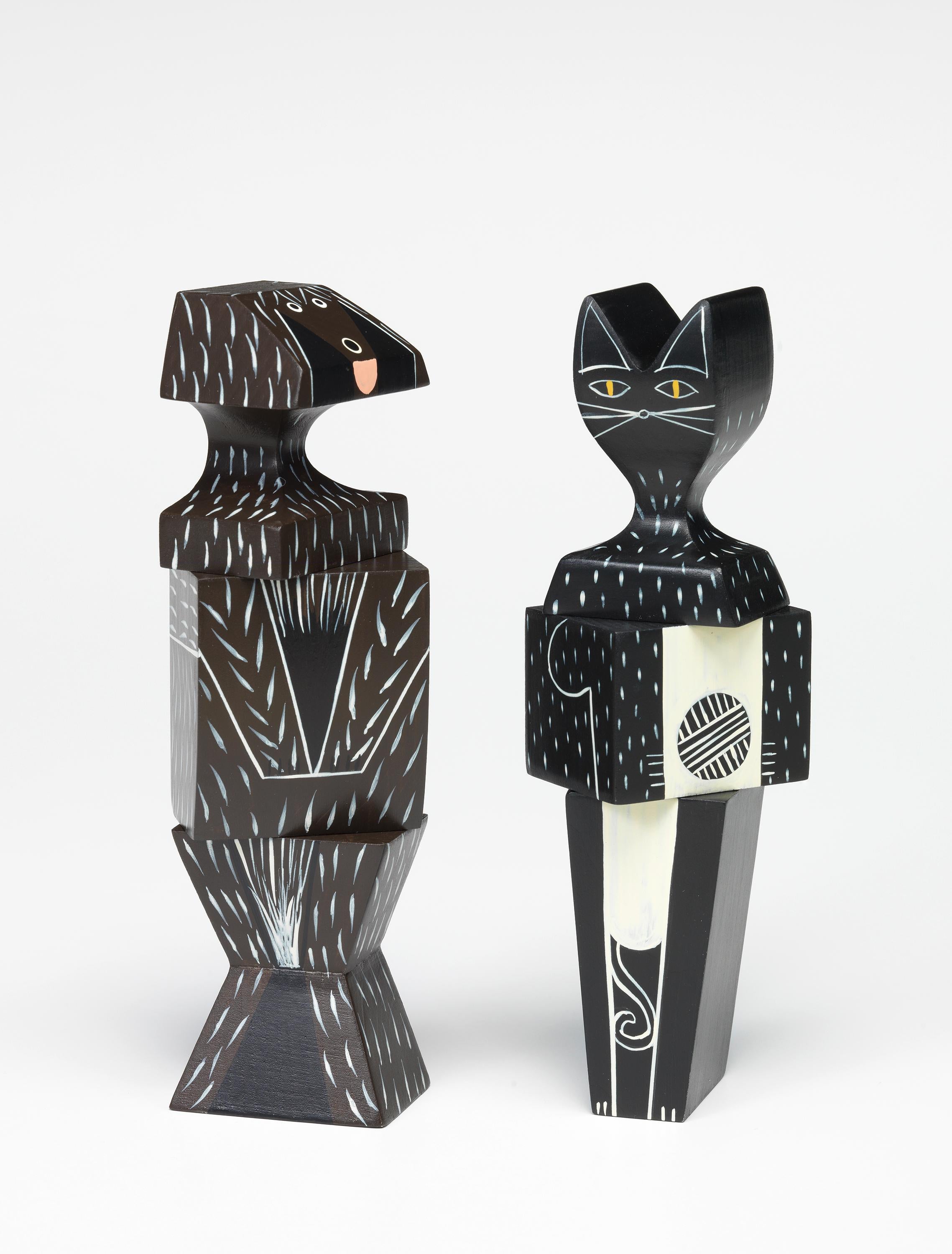 Modern Vitra Wooden Doll Large Cat by Alexander Girard For Sale