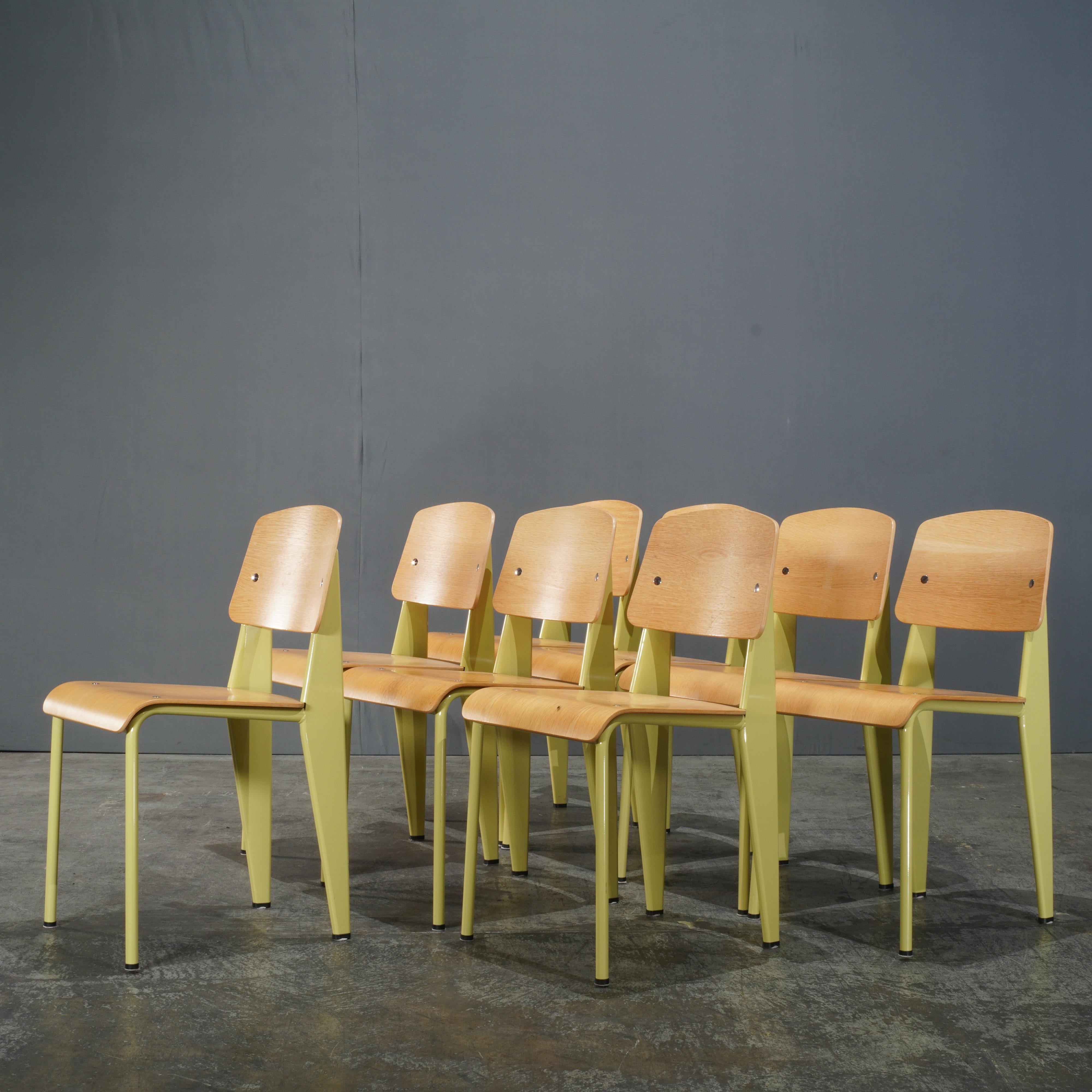 Mid-Century Modern Vitra Yellow Standard Chair by Jean Prouve