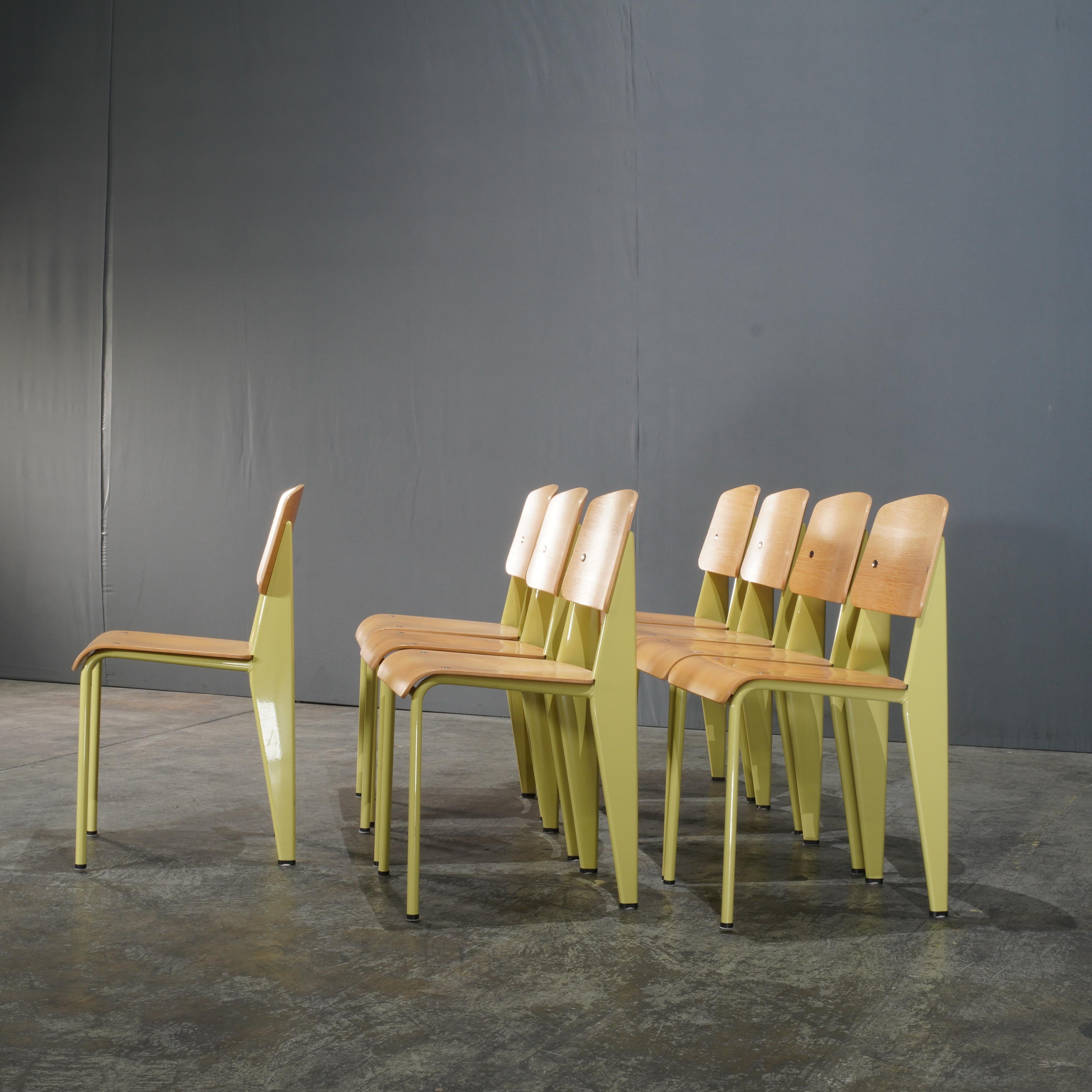 Swiss Vitra Yellow Standard Chair by Jean Prouve