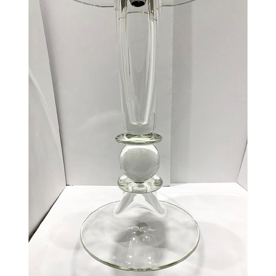Post-Modern Vitraform Coppa Cristal Polished Blown Glass Pedestal Sink, Vessel, Custom For Sale