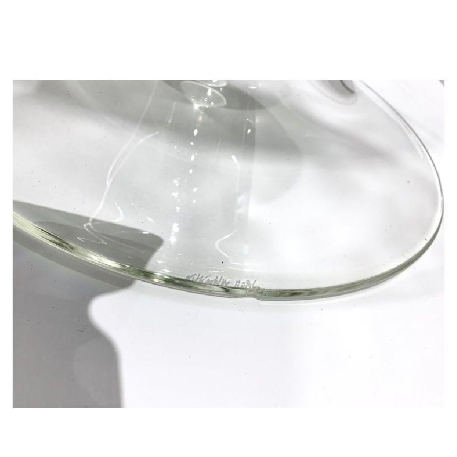 American Vitraform Coppa Cristal Polished Blown Glass Pedestal Sink, Vessel, Custom For Sale