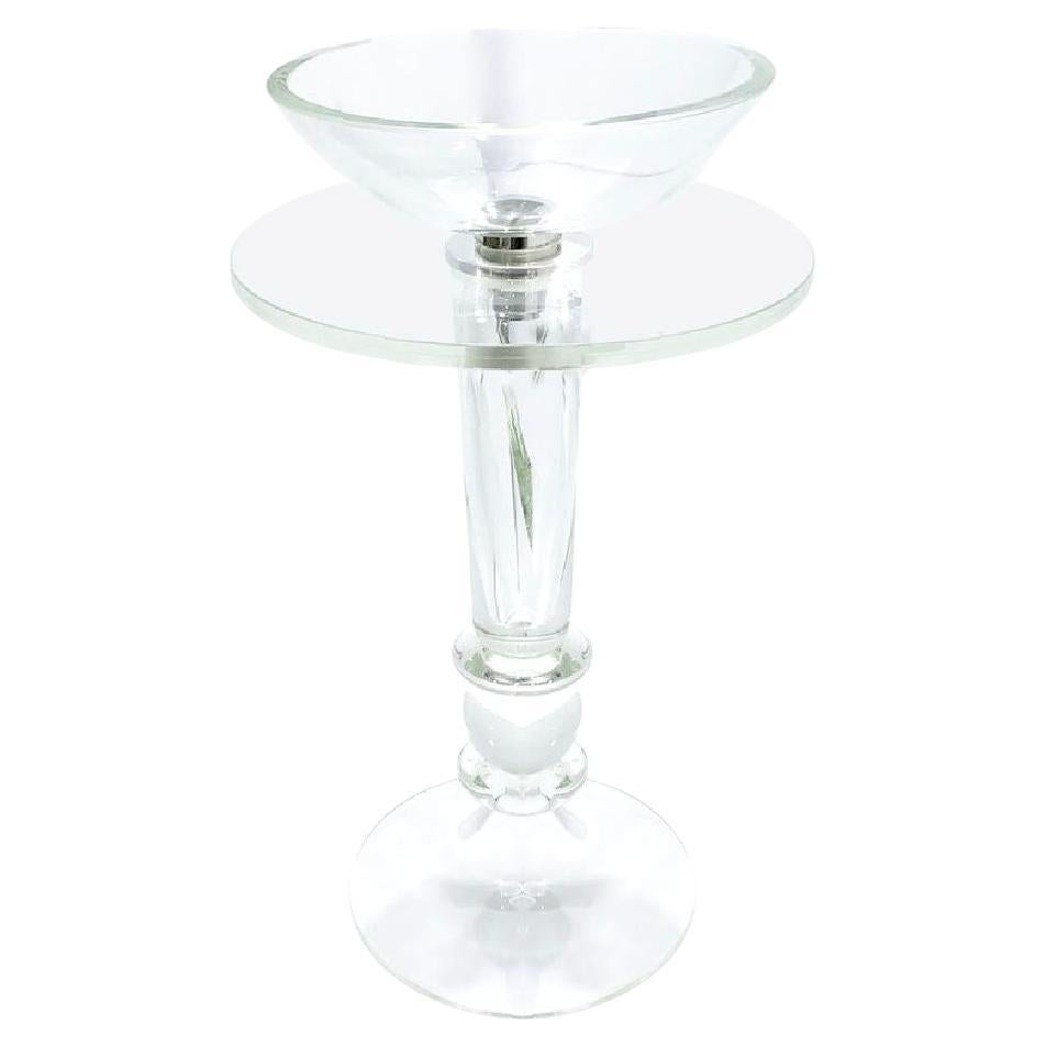 Vitraform Coppa Cristal Polished Blown Glass Pedestal Sink, Vessel, Custom For Sale