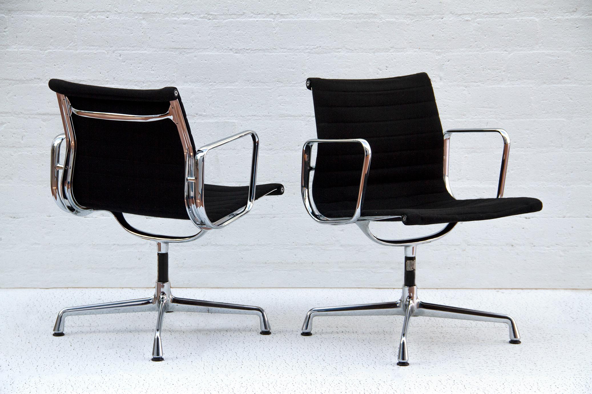 Mid-Century Modern Vitra Original, Eames Office Chair EA108, Swivel Armrest, Modern Design Set of 2