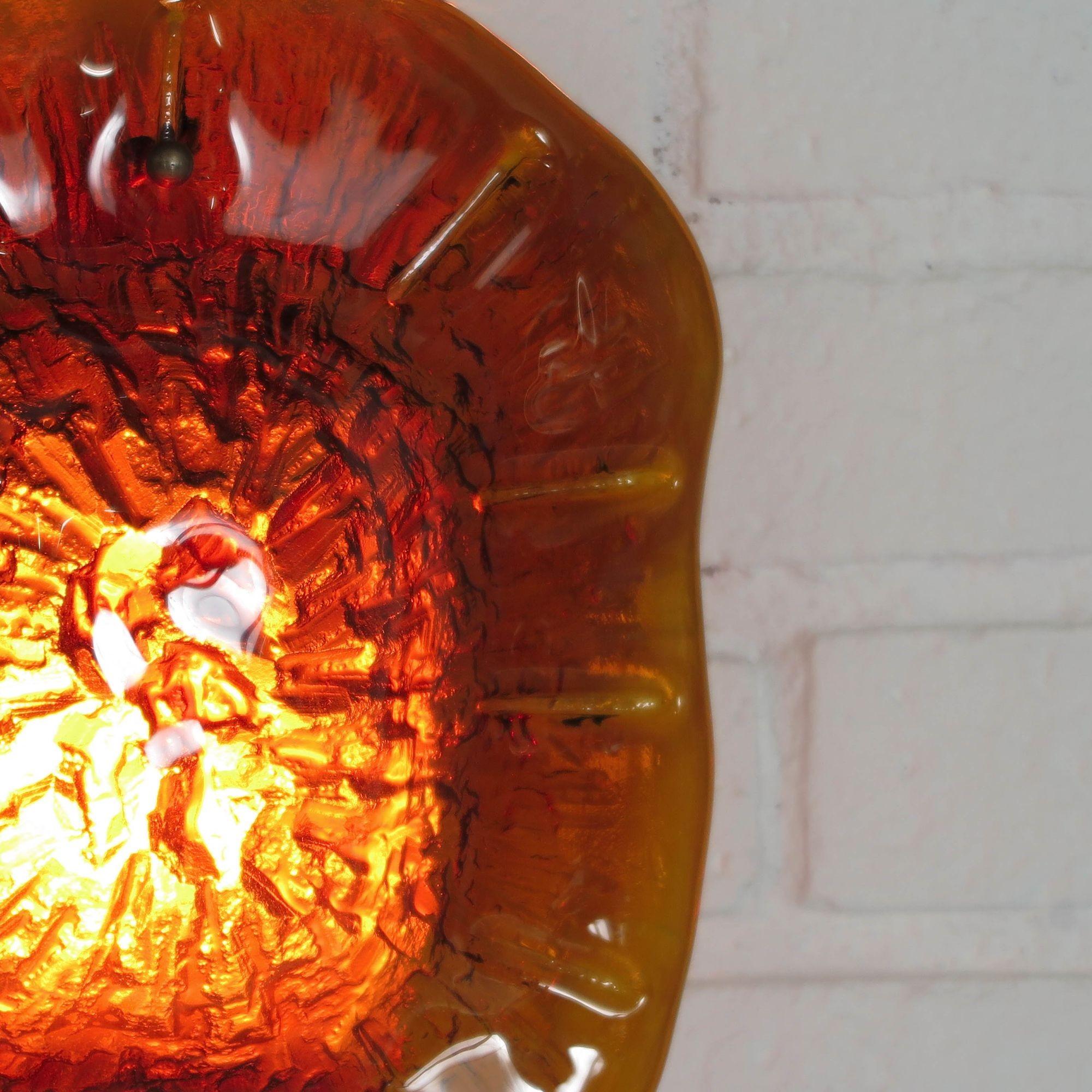 Vitrika Wall Amber Glass Sconce In Excellent Condition For Sale In Oakland, CA