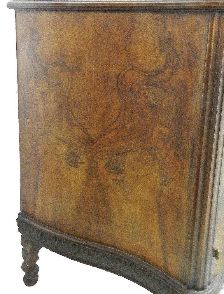 Vitrine Cabinet Art Nouveau Art Deco Sideboard Rare Find Hollywood Italian In Good Condition In Labrit, Landes