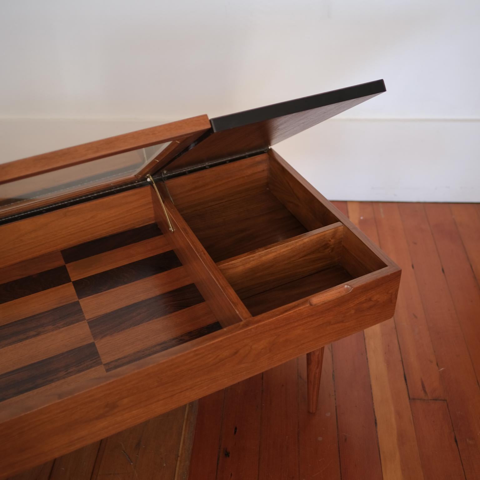 Rosewood Vitrine Coffee Table by Stewart MacDougall for Glenn of California For Sale