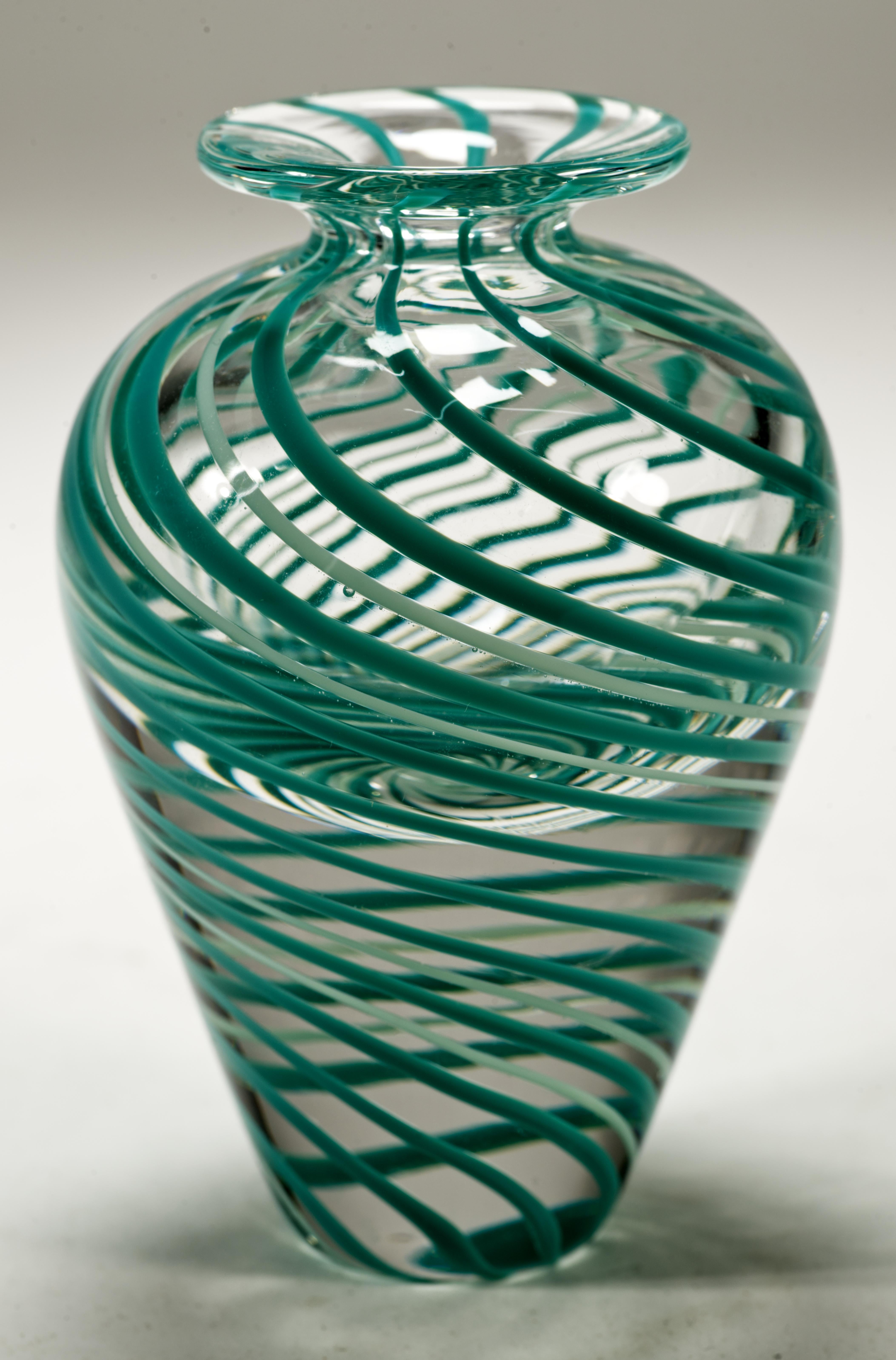 20ième siècle Vitrix Hot Glass Studio Op-Art vase à bourgeons, New York Art Glass en vente