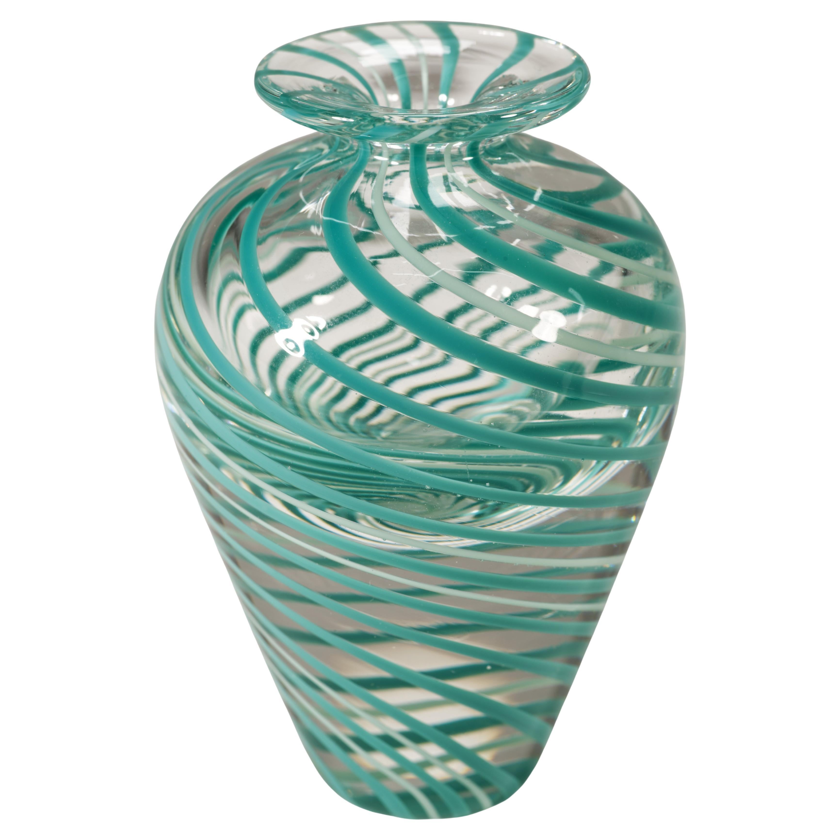 Vitrix Hot Glass Studio Jarrón Op-Art Bud, Nueva York Art Glass