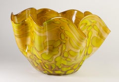 Vitrix Hot Glass Studio Organic Folded Edge Bowl, New York Art Glass