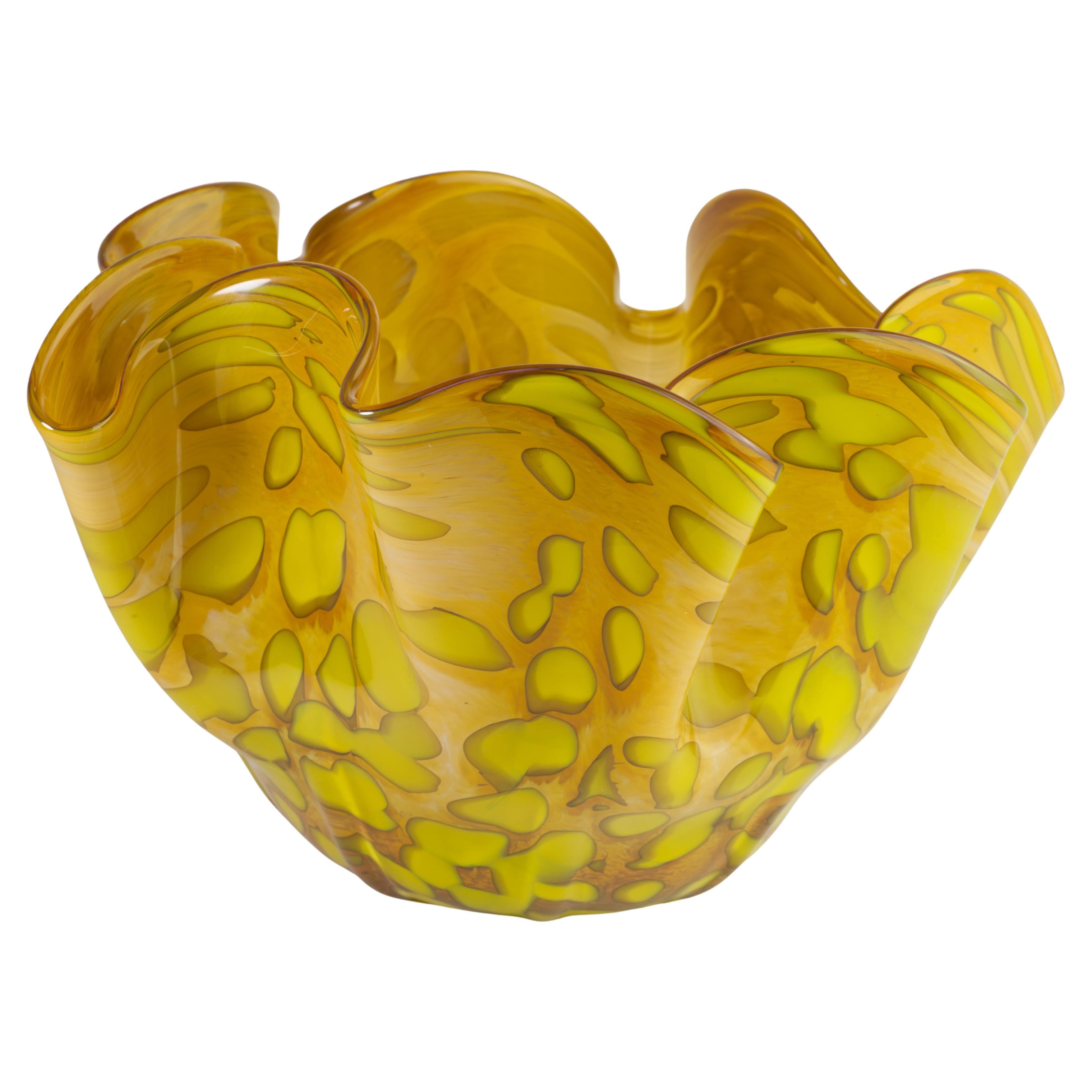 Cuenco orgánico de borde doblado Vitrix Hot Glass Studio, Nueva York Arte en vidrio