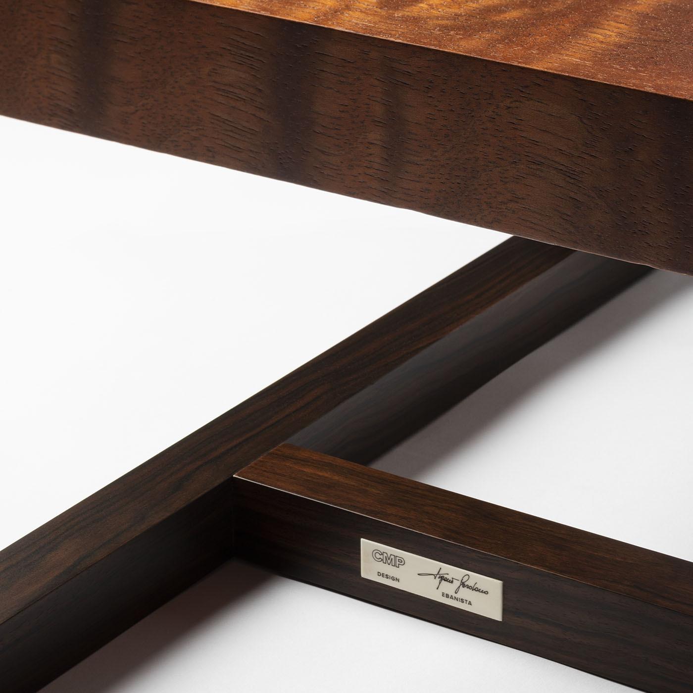 italien Vitruvio Mahogany Pomelè Large Coffee Table By Giordano Viganò en vente