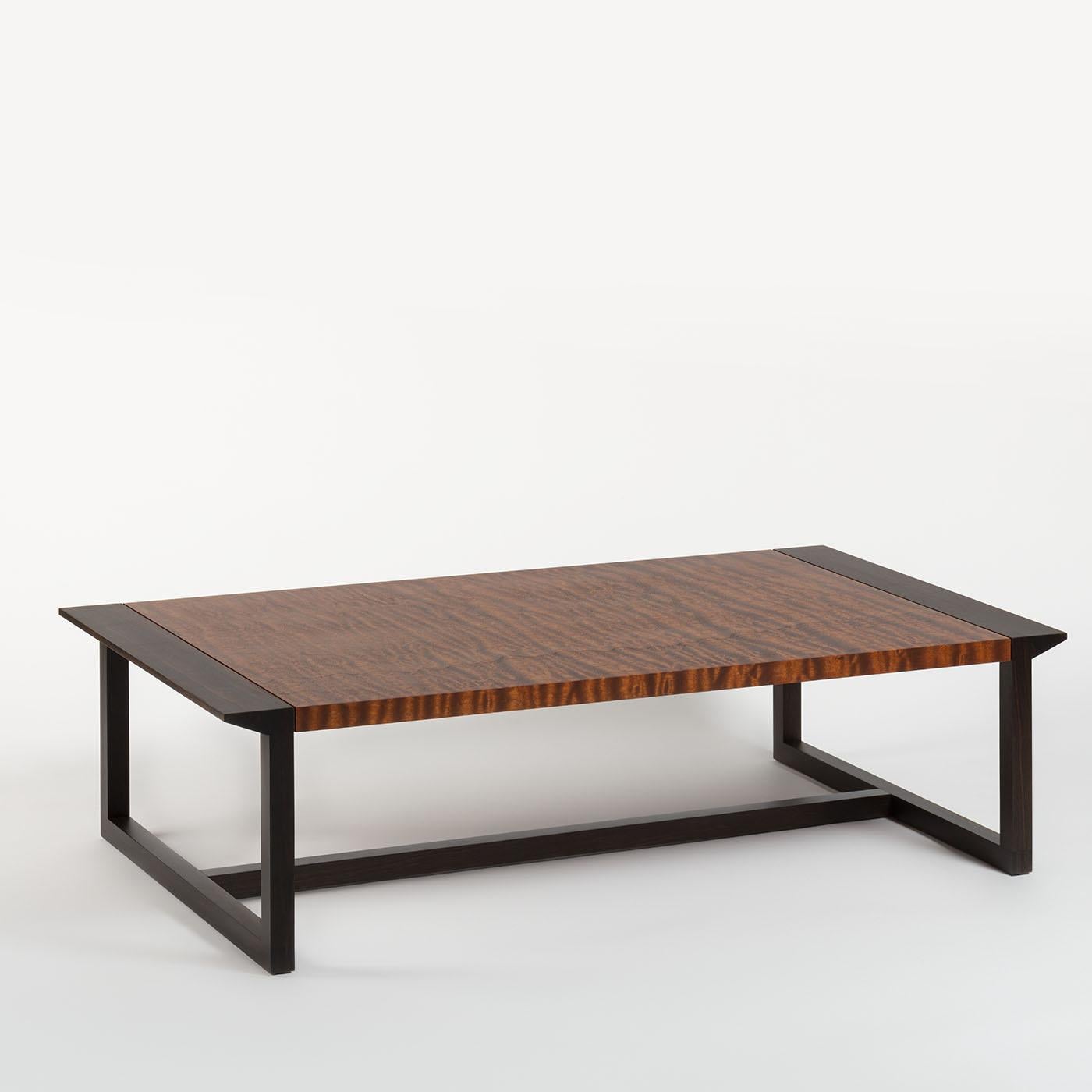 XXIe siècle et contemporain Vitruvio Mahogany Pomelè Large Coffee Table By Giordano Viganò en vente