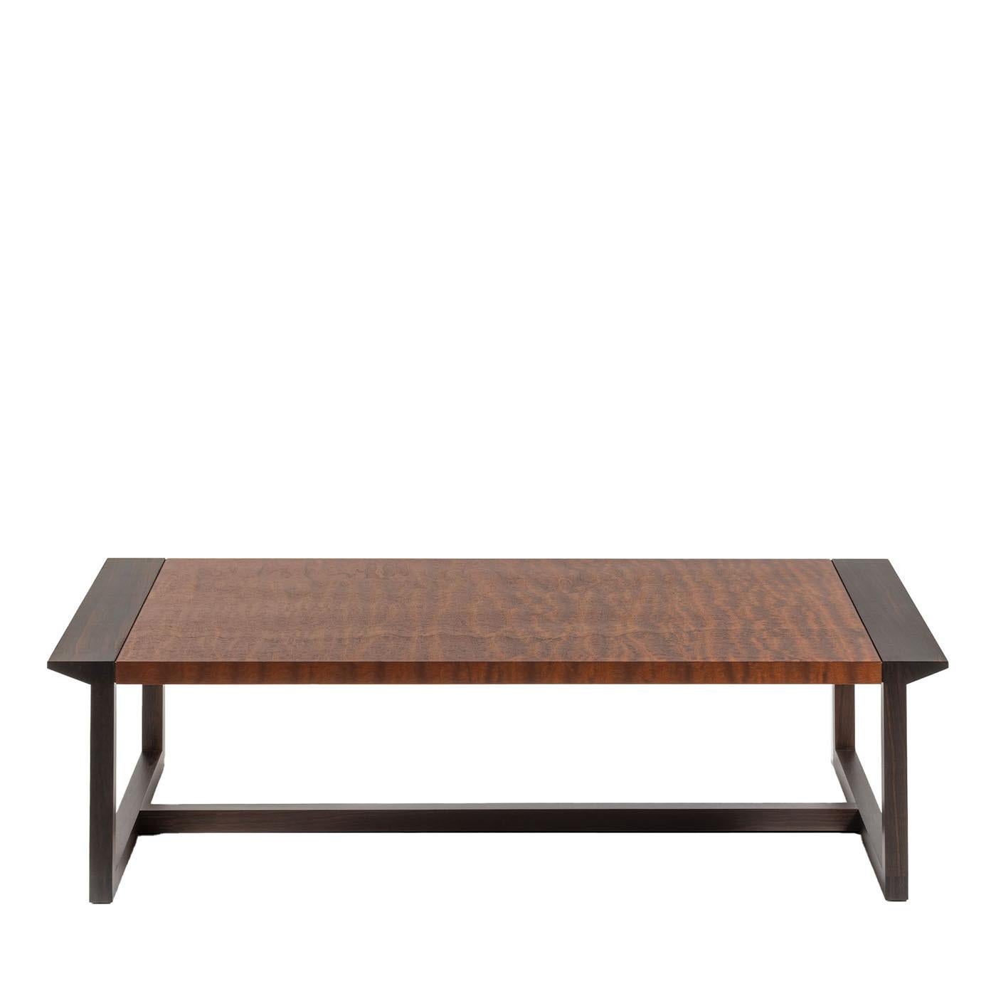 Bois Vitruvio Mahogany Pomelè Large Coffee Table By Giordano Viganò en vente