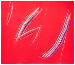 Vittore Frattini (1937) - Volo Rosso - Acrylique sur toile - 1996