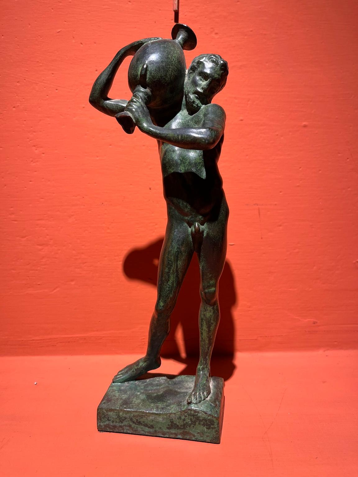 Statua bronzetto figurativo mitologico nudo manierismo del XIX secolo en vente 5