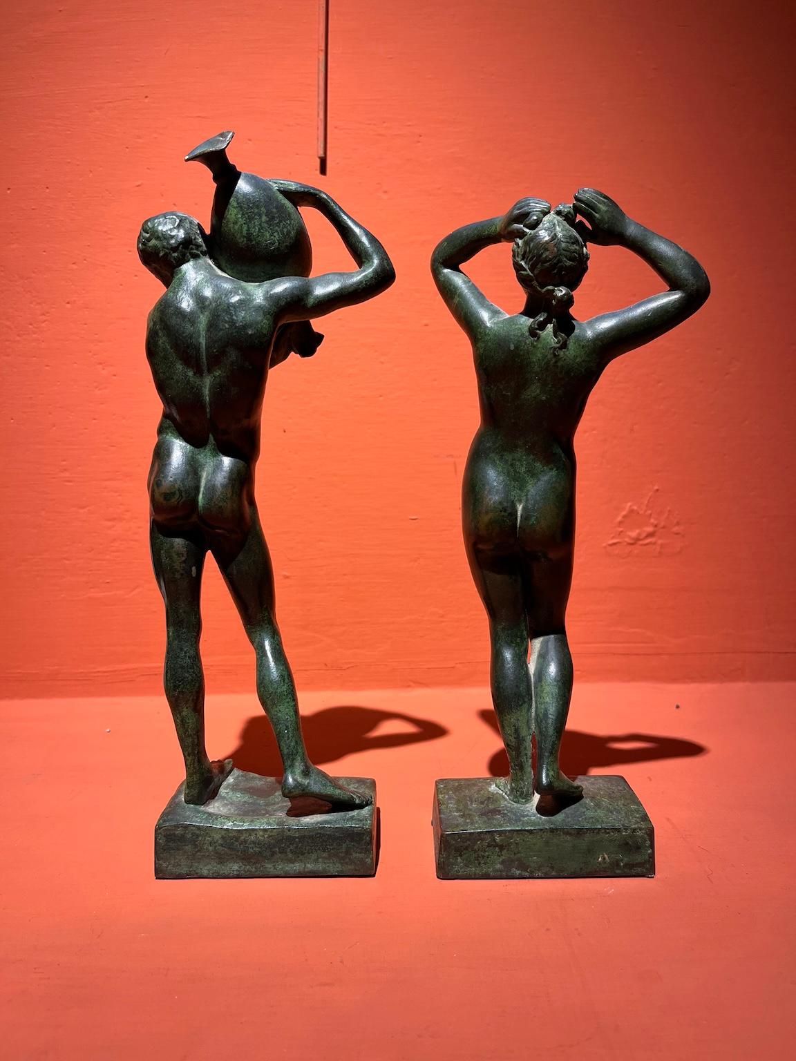 Statua bronzetto figurativo mitologico nudo manierismo del XIX secolo en vente 7