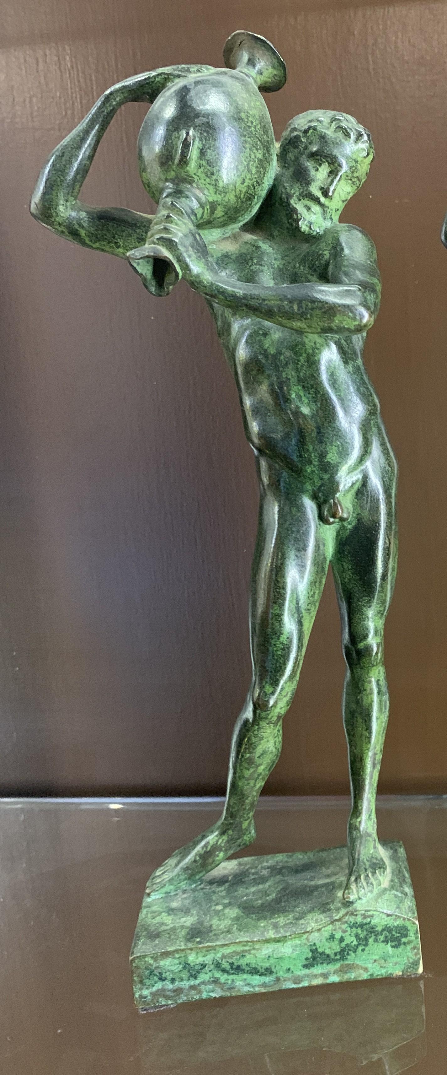 Statua bronzetto figurativo mitologico nudo manierismo del XIX secolo