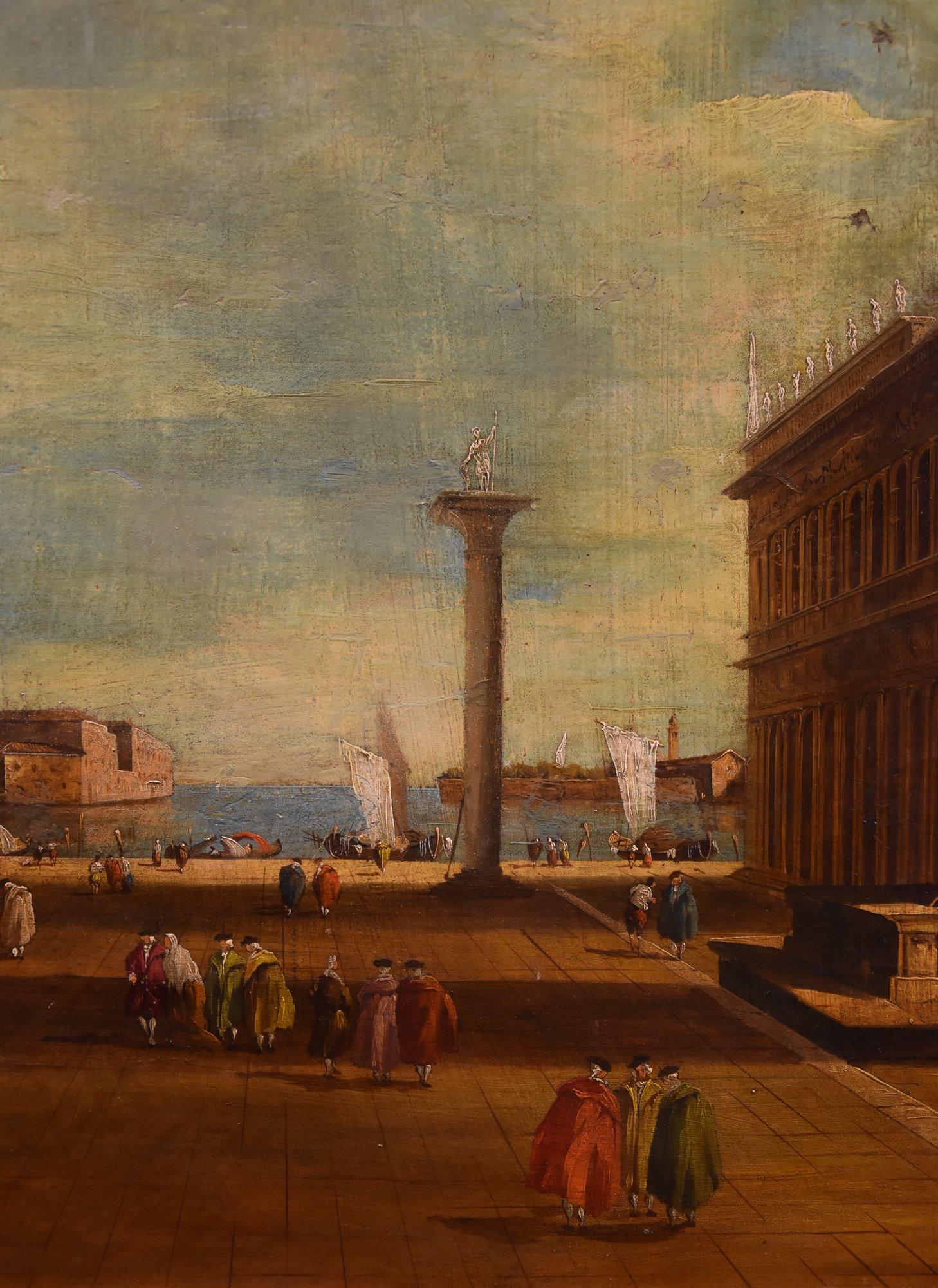 San Marco Venice Zanetti Zilla Paint 18th Century Oil on canvas Landscapa For Sale 9