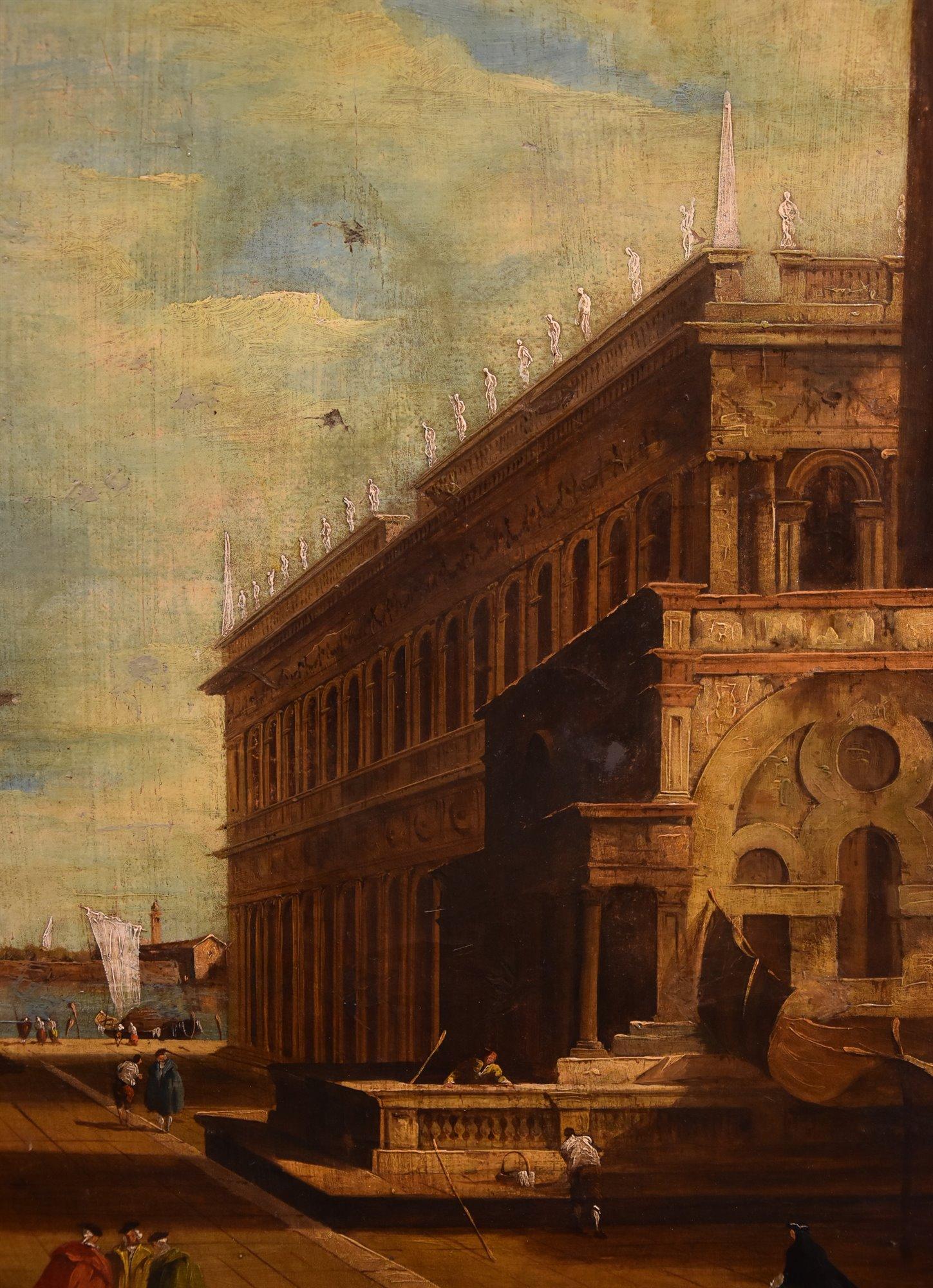 San Marco Venice Zanetti Zilla Paint 18th Century Oil on canvas Landscapa For Sale 11