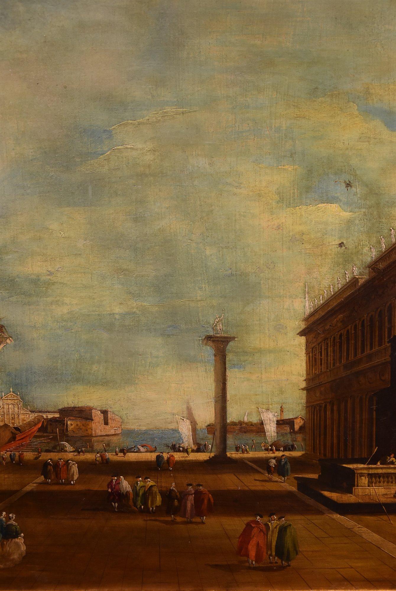 San Marco Venice Zanetti Zilla Paint 18th Century Oil on canvas Landscapa For Sale 2