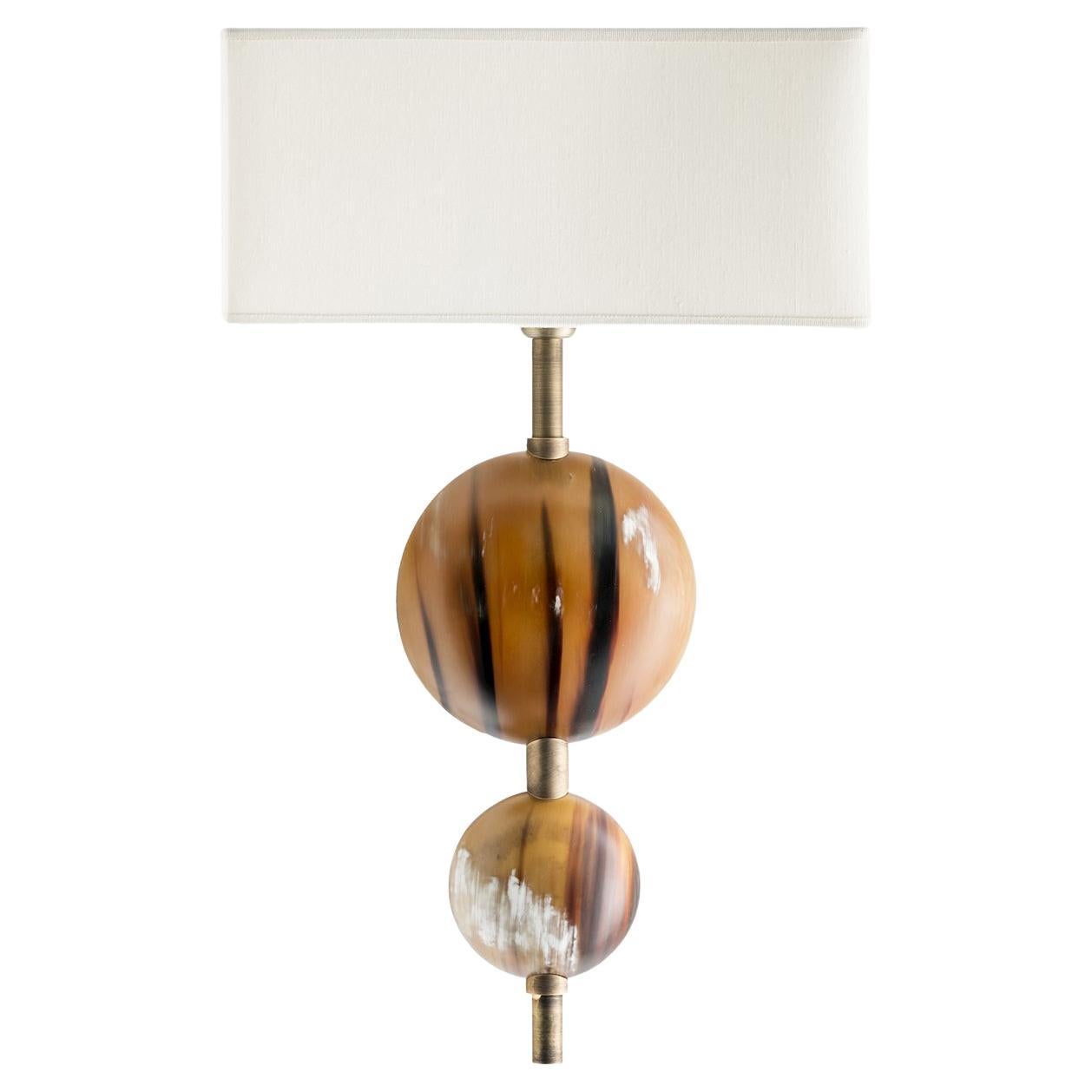 Vittoria Horn & Brass Wall Lamp For Sale