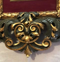 Vittoria Italian Baroque Frame Gilt and  Green Wood