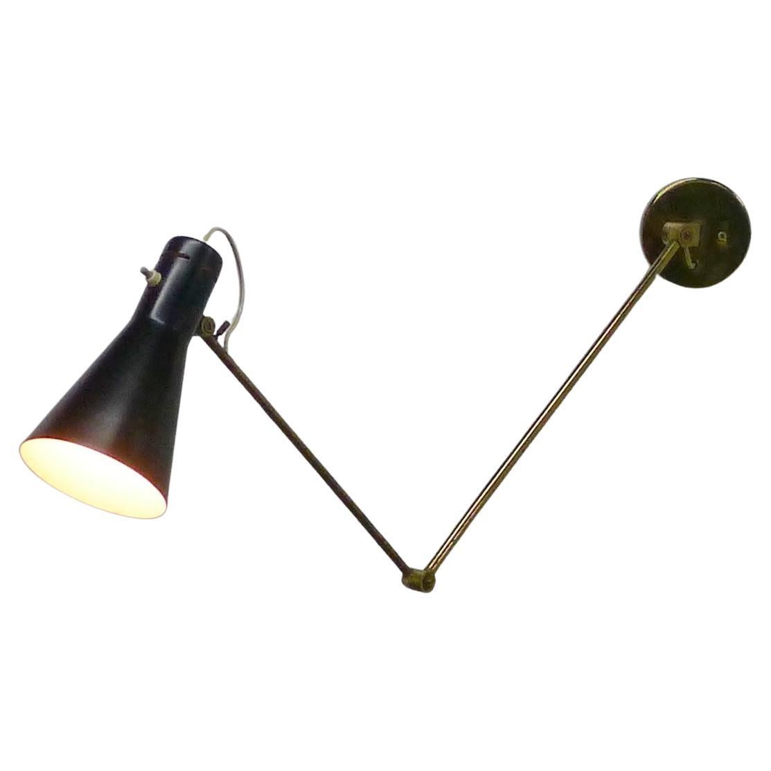 Vittoriano Vigano for Arteluce, Rare Articulated Wall Light, Italian 1950s For Sale
