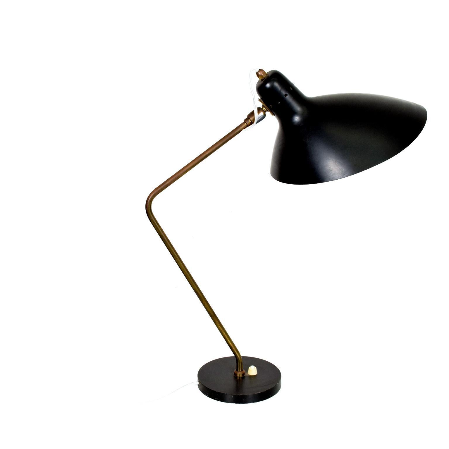 Vittoriano Vigano French Table Desk Lamp, after Serge Mouille In Good Condition In Chula Vista, CA