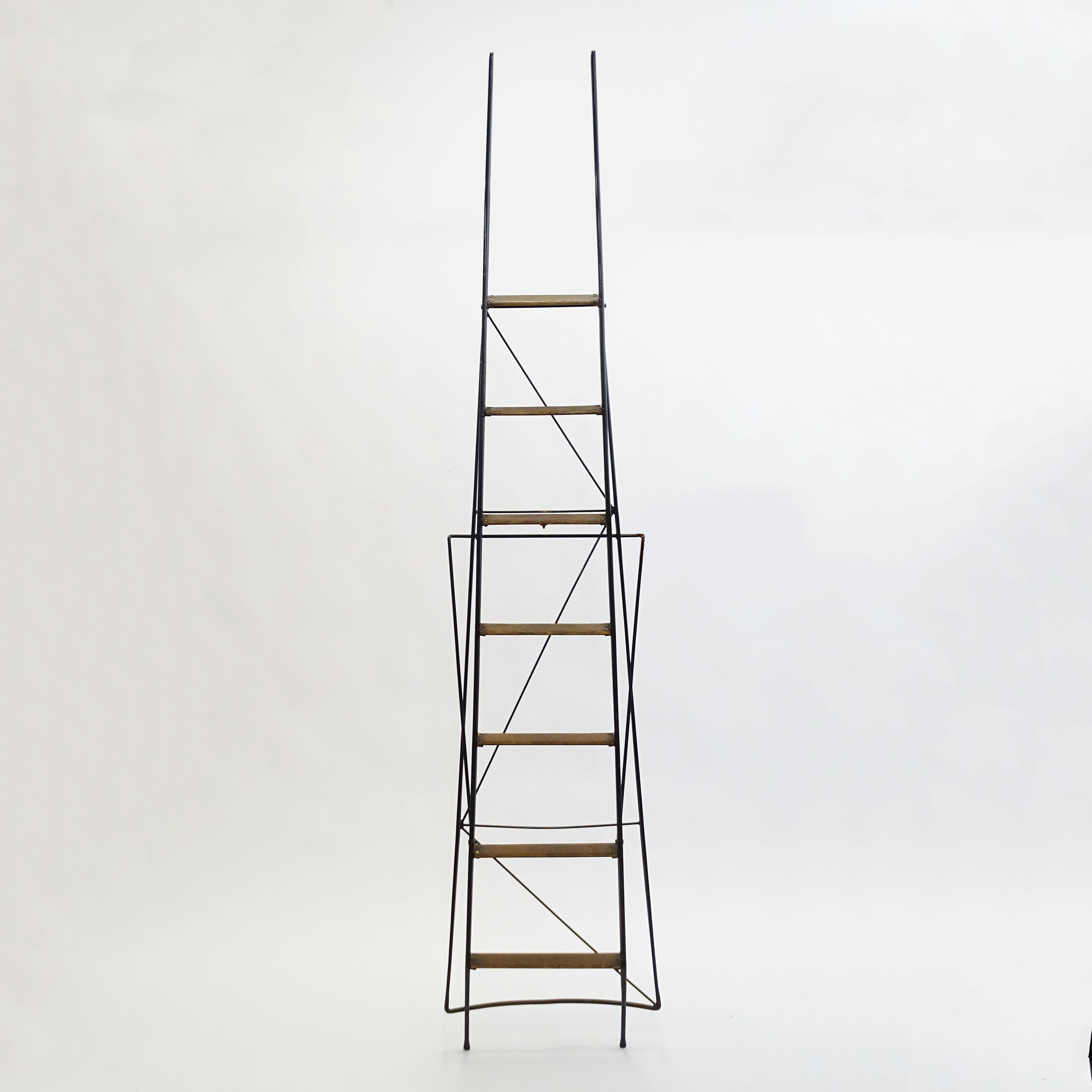 Vittoriano Viganò Minimal Floor Library Ladder for Azucena, Italy 1950 4