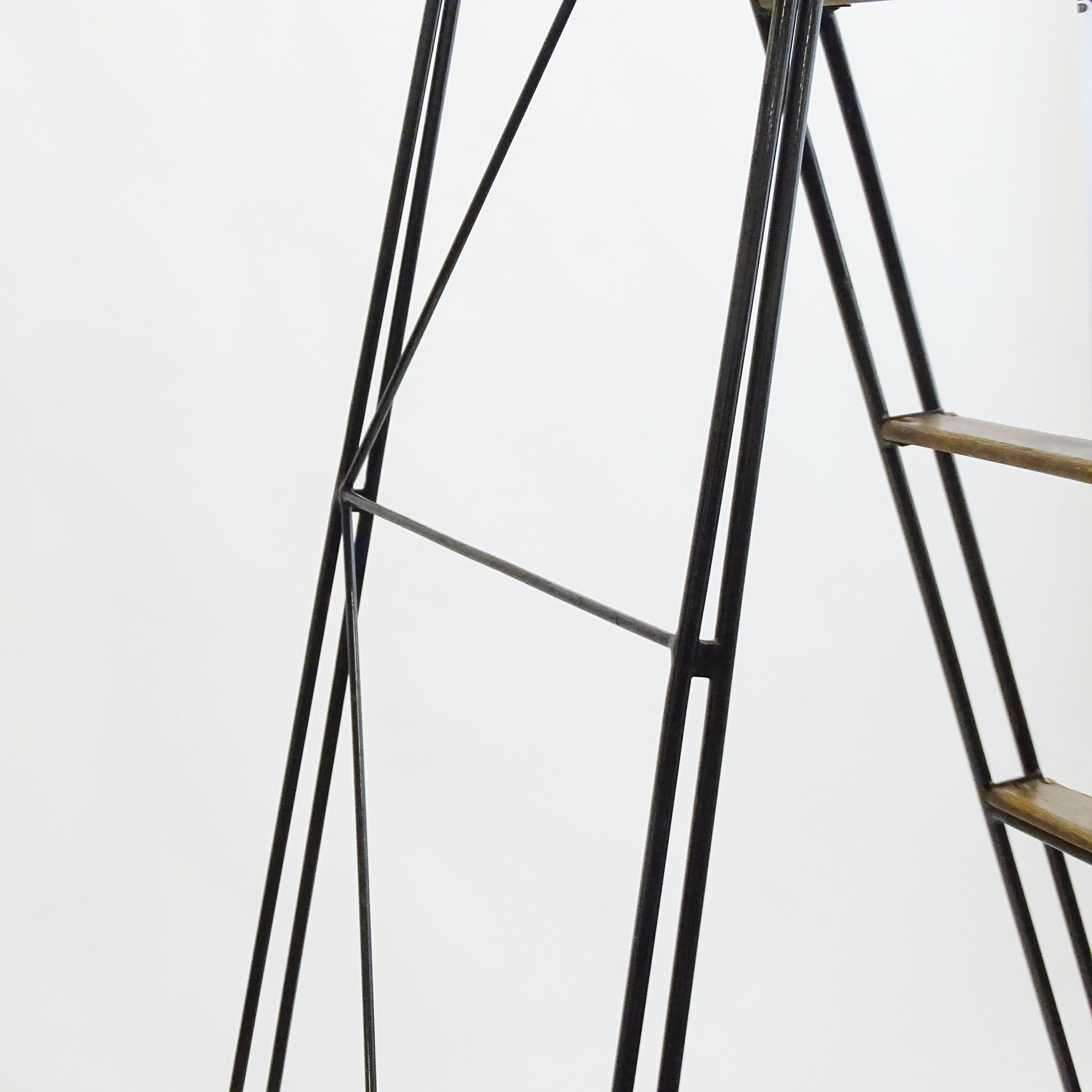Vittoriano Viganò Minimal Floor Library Ladder for Azucena, Italy 1950 2