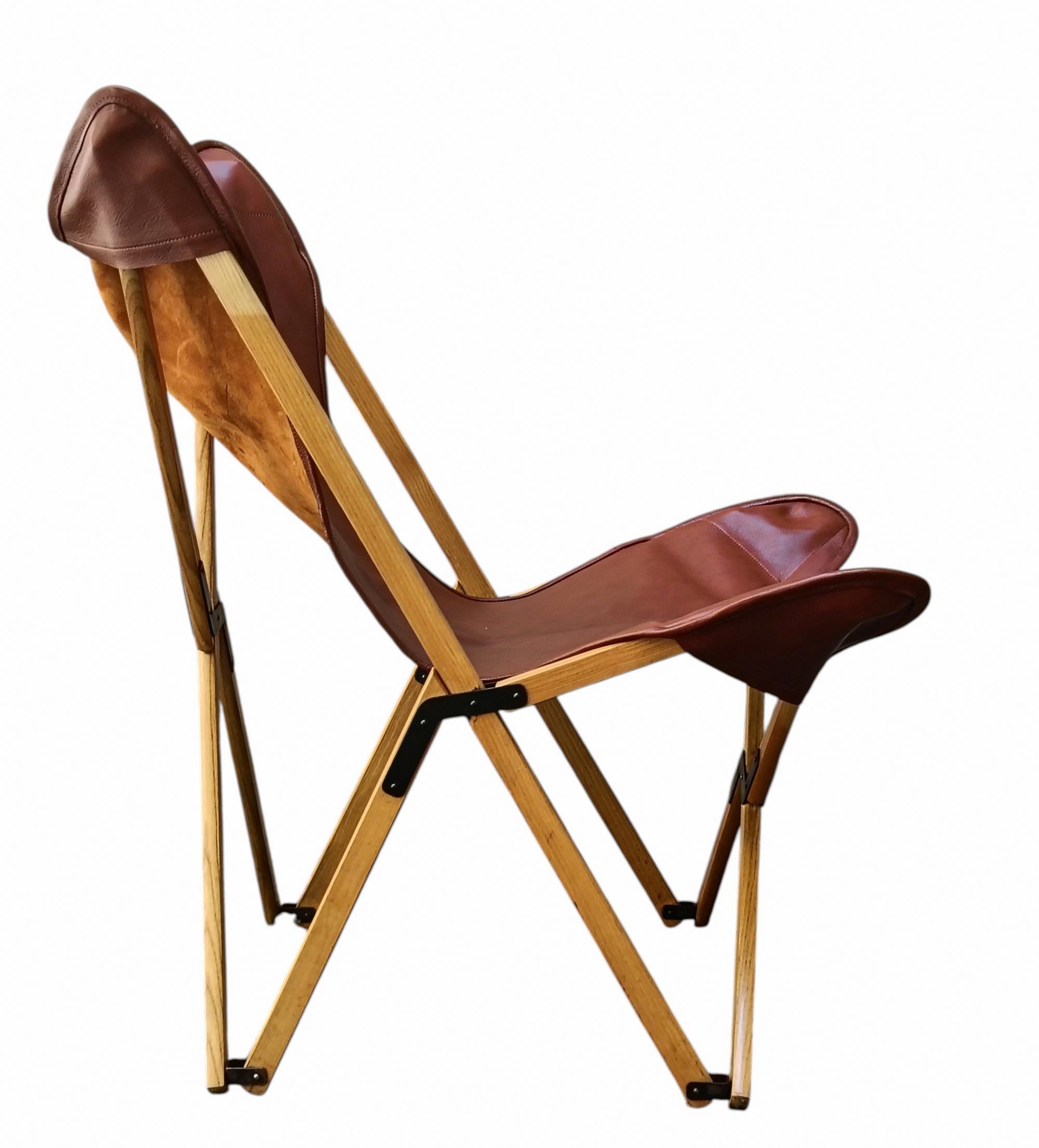 Italian Chaise pliante 'Tripolina' de Vittoriano Vigano Senior Italia 1970 en vente