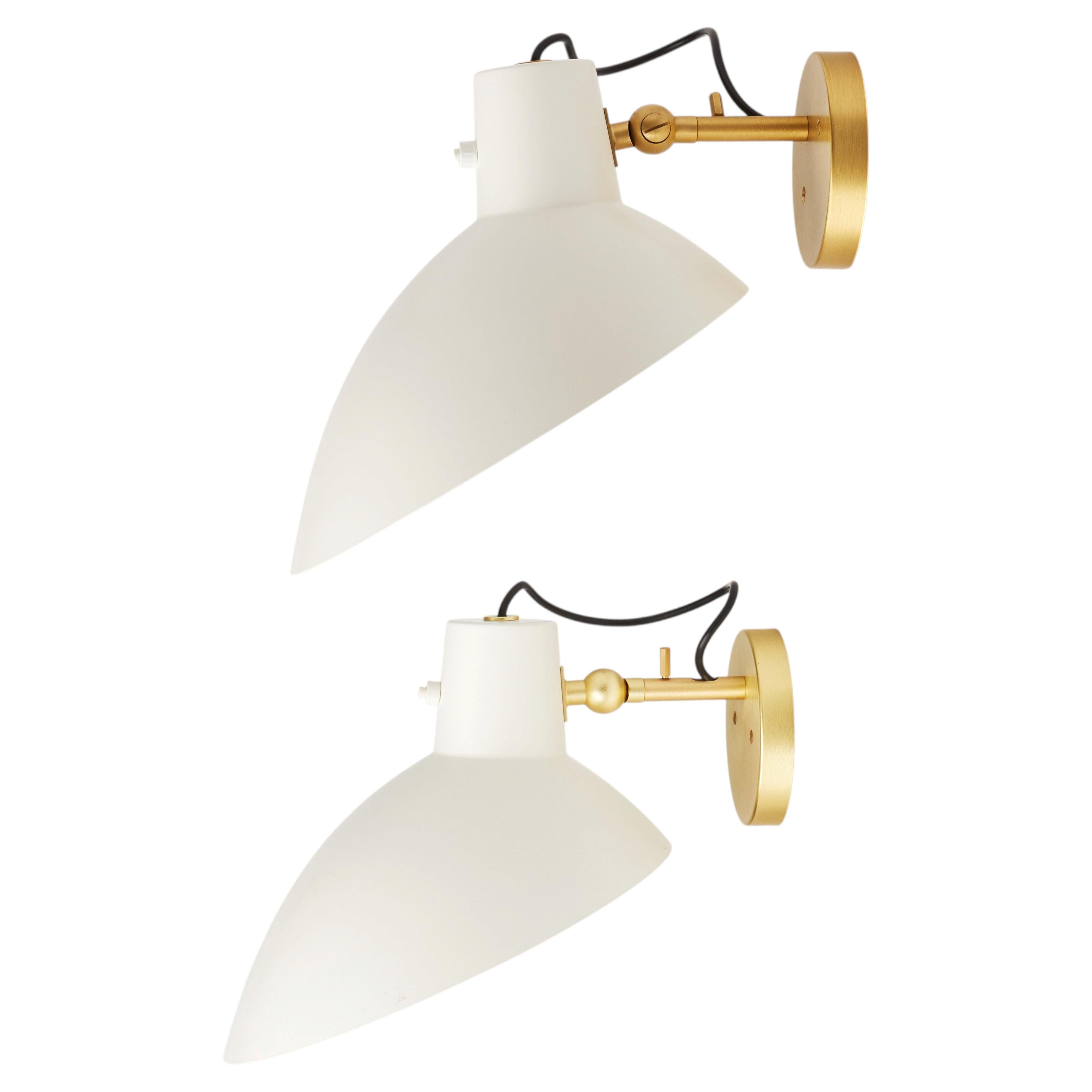 VITTORIANO VIGANÓ “VV Cinquanta” A pair wall lights for ASTEP Italy For Sale