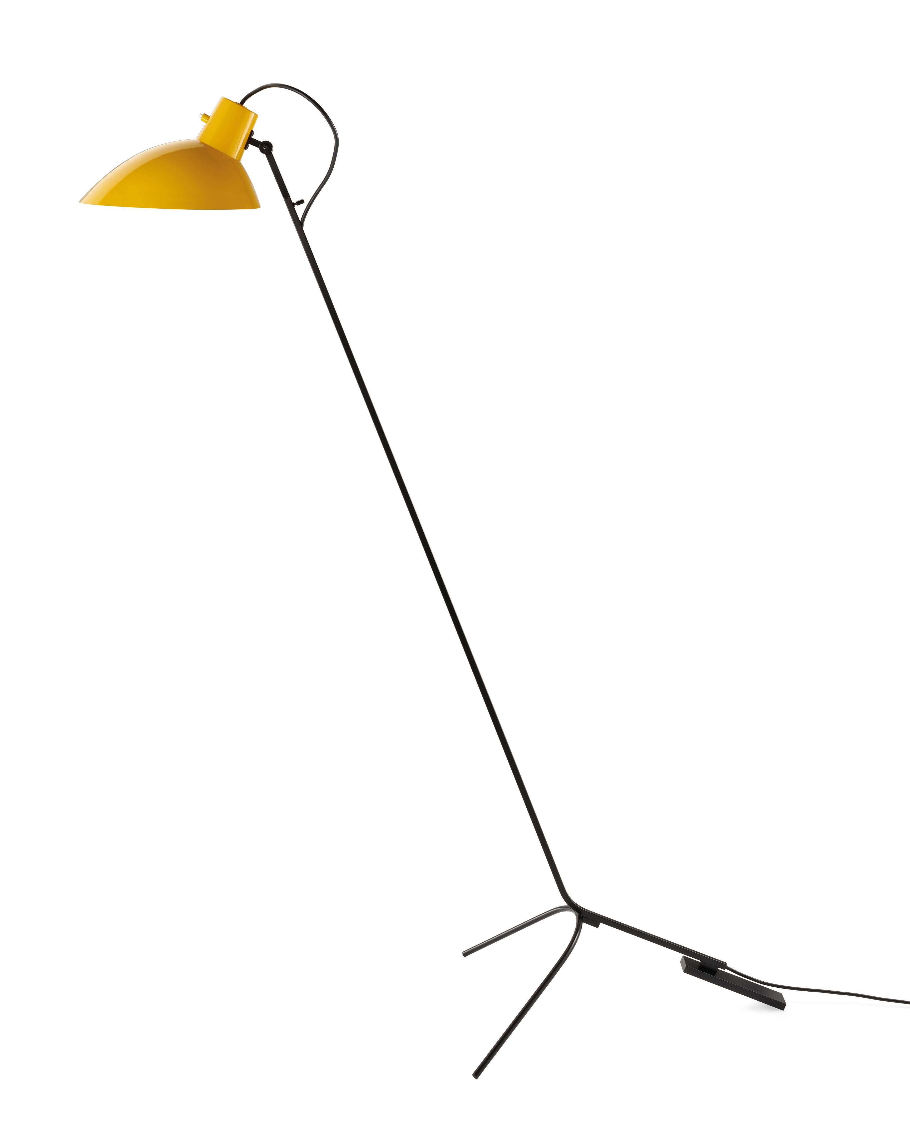 Contemporary Vittoriano Viganò 'VV Cinquanta' Floor Lamp in White and Brass