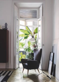 Lampada da terra Vittoriano Viganò 'VV Cinquanta' in bianco per Astep