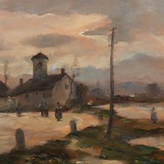 Vittorio A. Cargnel (Venetian painter) - 19th century lake landscape