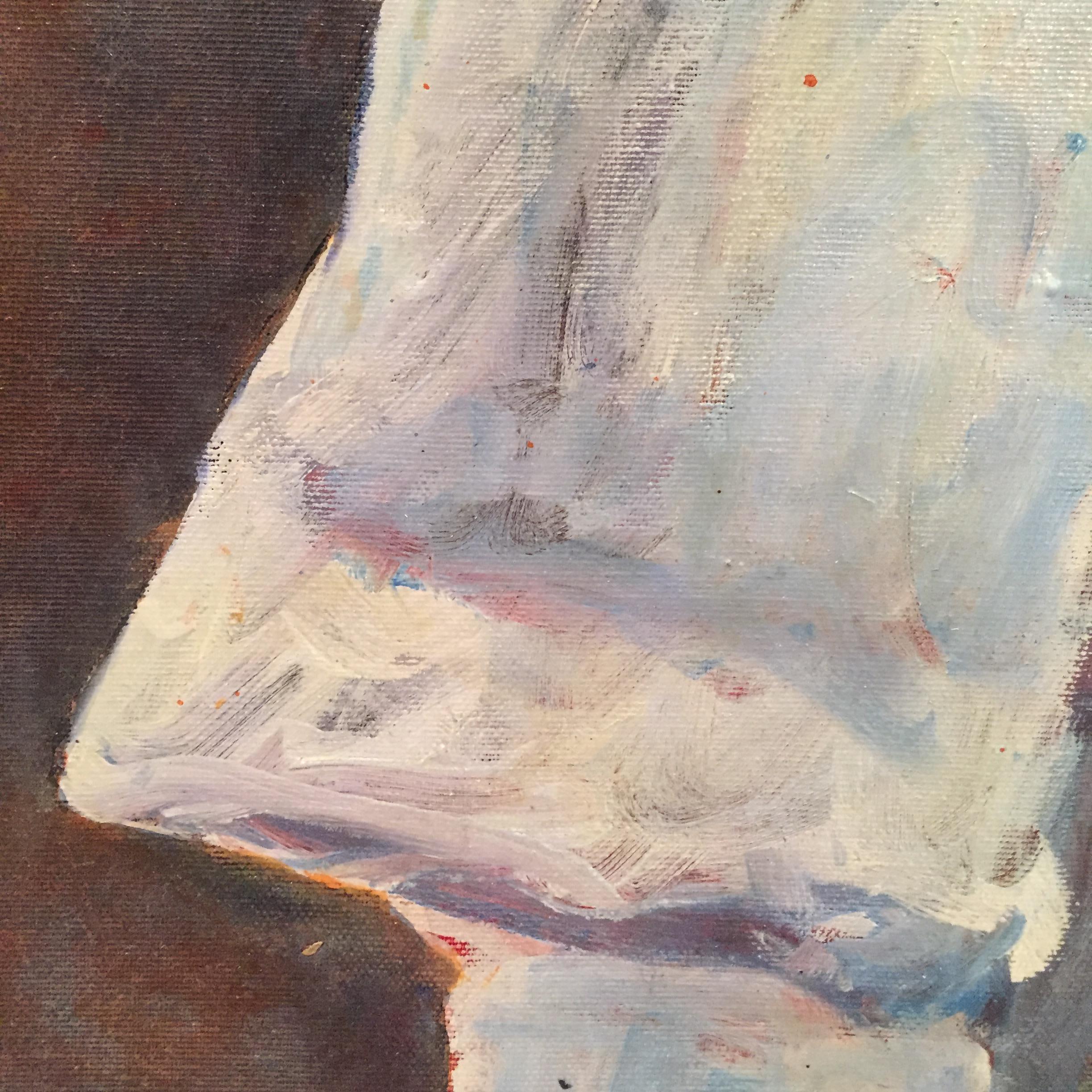 'Artist's Lab Coat' 1977 Oil on Canvas White and Brown Color Still Life Painting For Sale 14