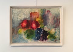 Vittorio Bellini 'Still Life' 1980 Oil on Canvas Expressionism Contemporary Art