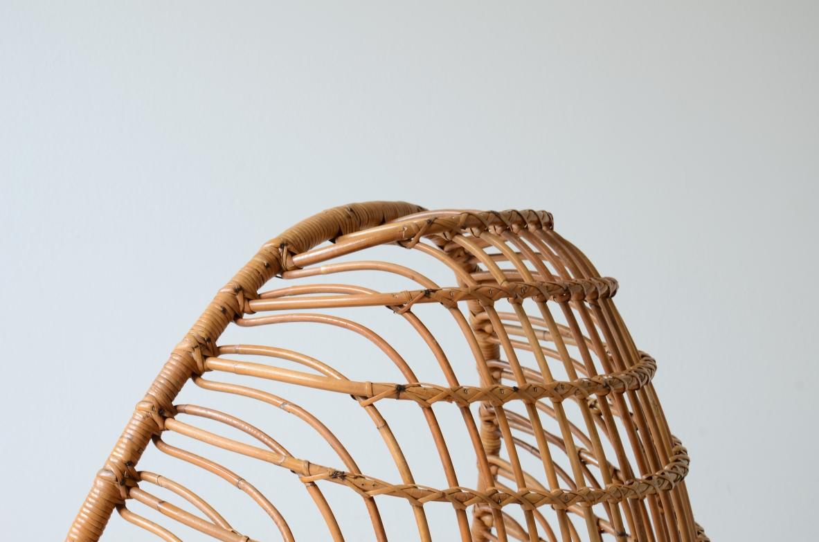 20ième siècle Vittorio Bonacina, splendide assise en forme d'œuf tissée en vente
