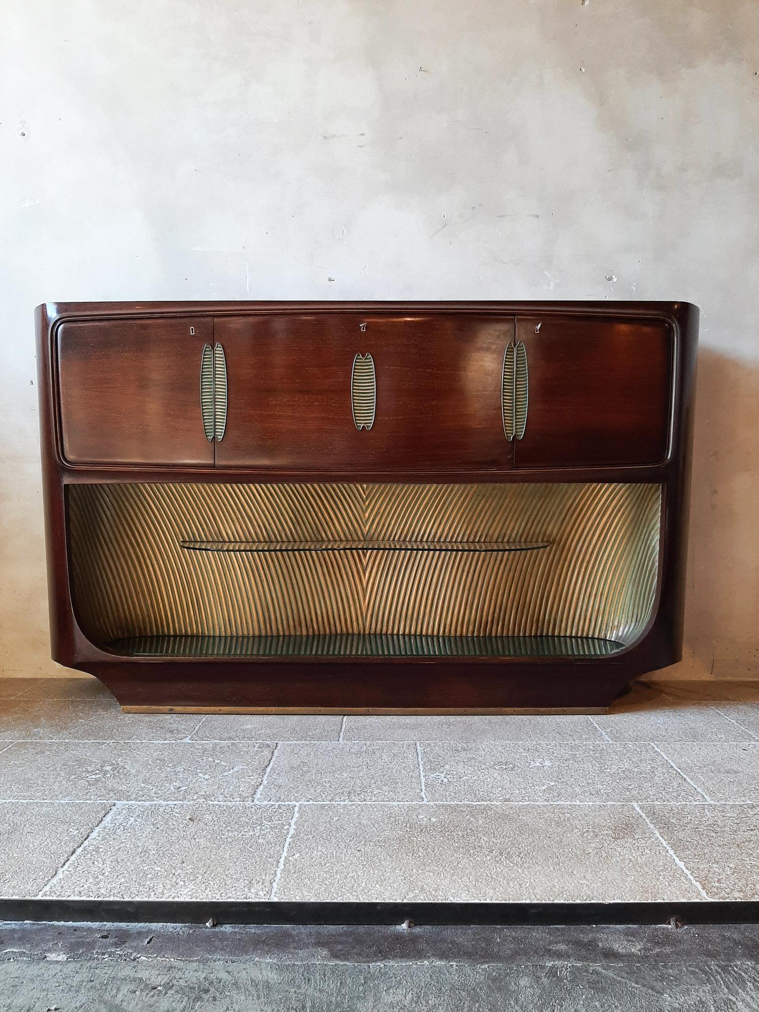 Vittorio Dassi Design Drybar / Sideboard für Palazzi dellArte Cant, 1950er Jahre (Italienisch) im Angebot