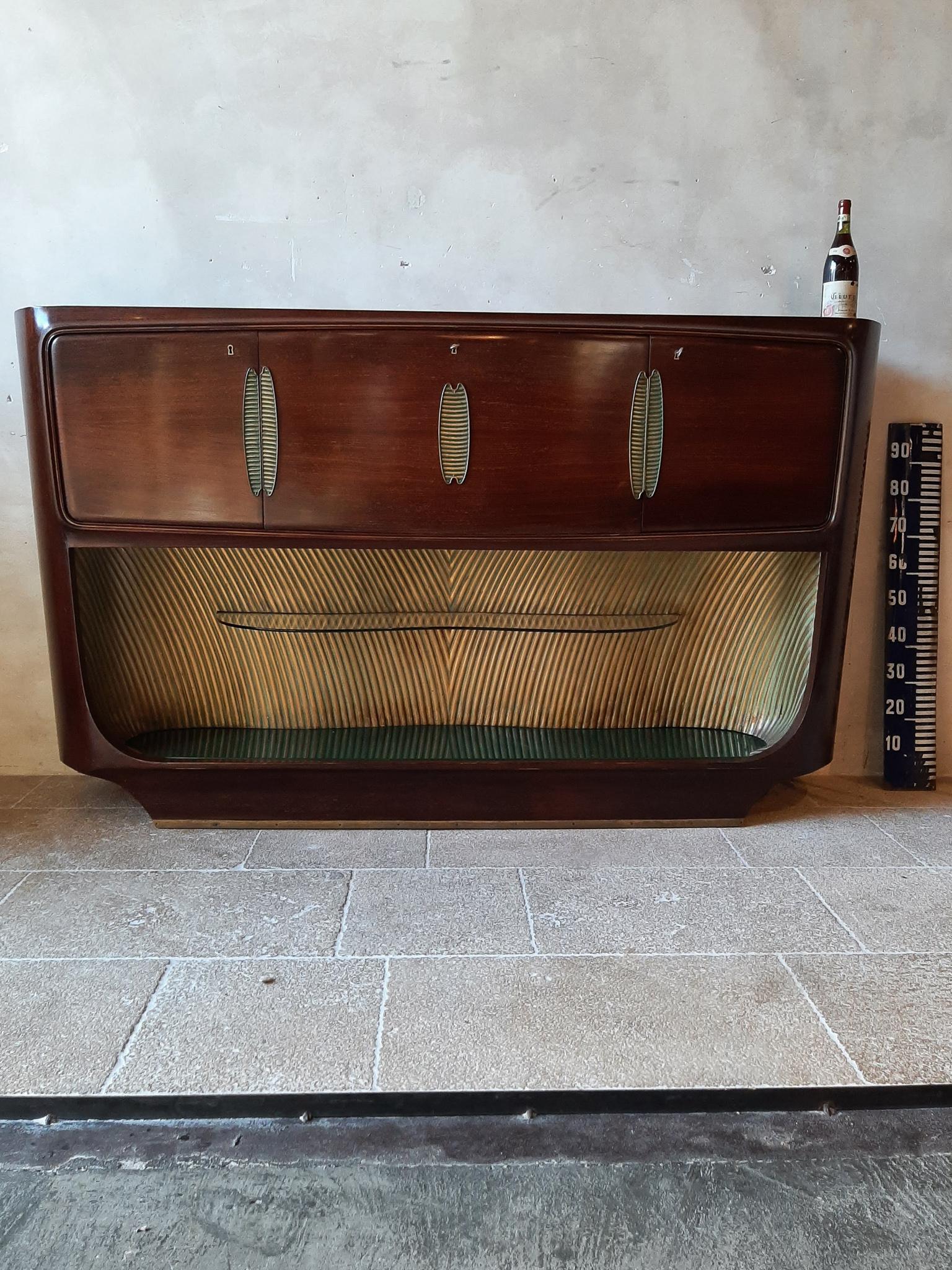 Vittorio Dassi Design Drybar / Sideboard for Palazzi dell’Arte Cantù, 1950s In Good Condition For Sale In Baambrugge, NL