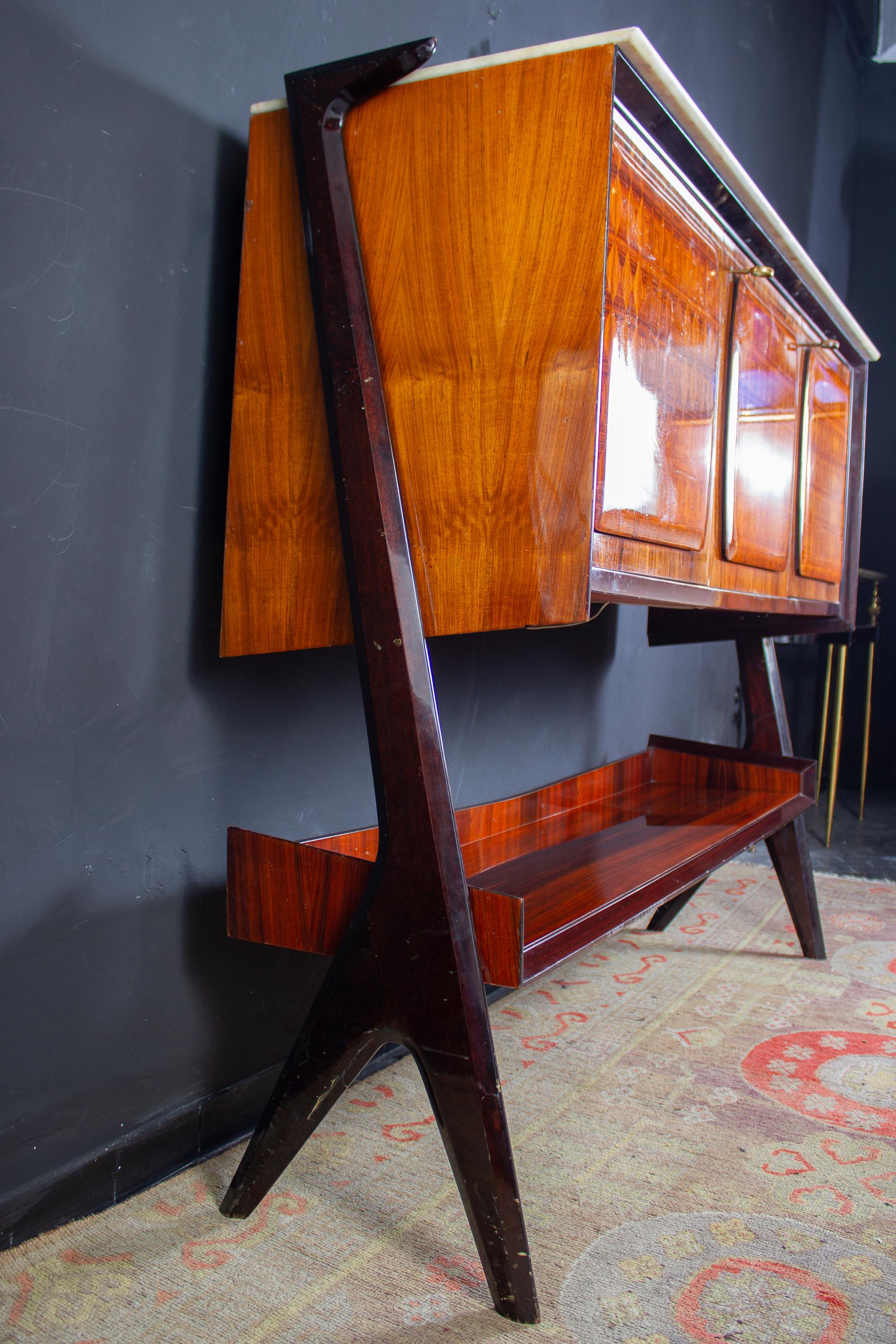 Vittorio Dassi Design Midcentury Sideboard or Bar Cabinet, 1950s For Sale 4