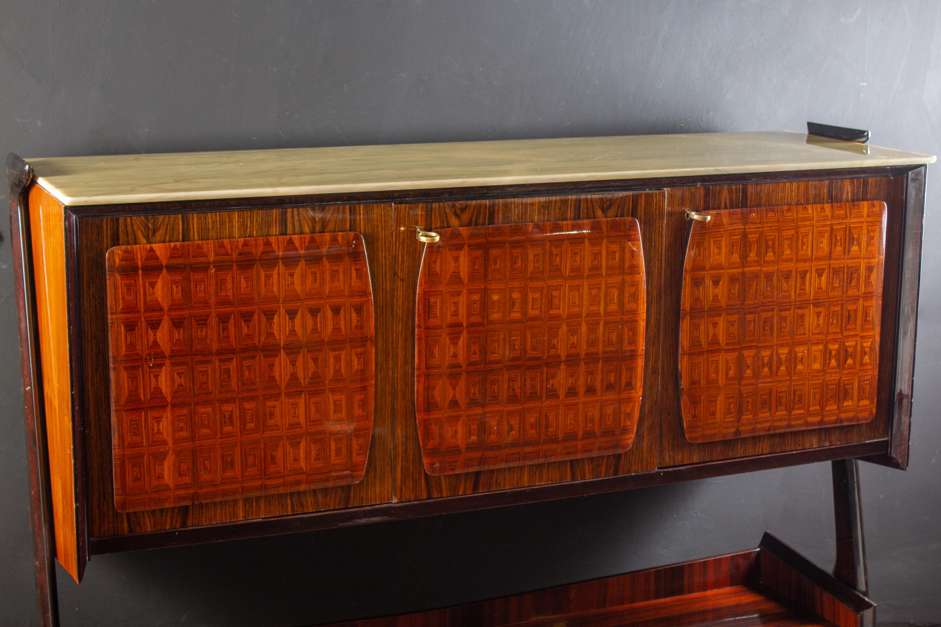 Vittorio Dassi Design Midcentury Sideboard or Bar Cabinet, 1950s For Sale 5