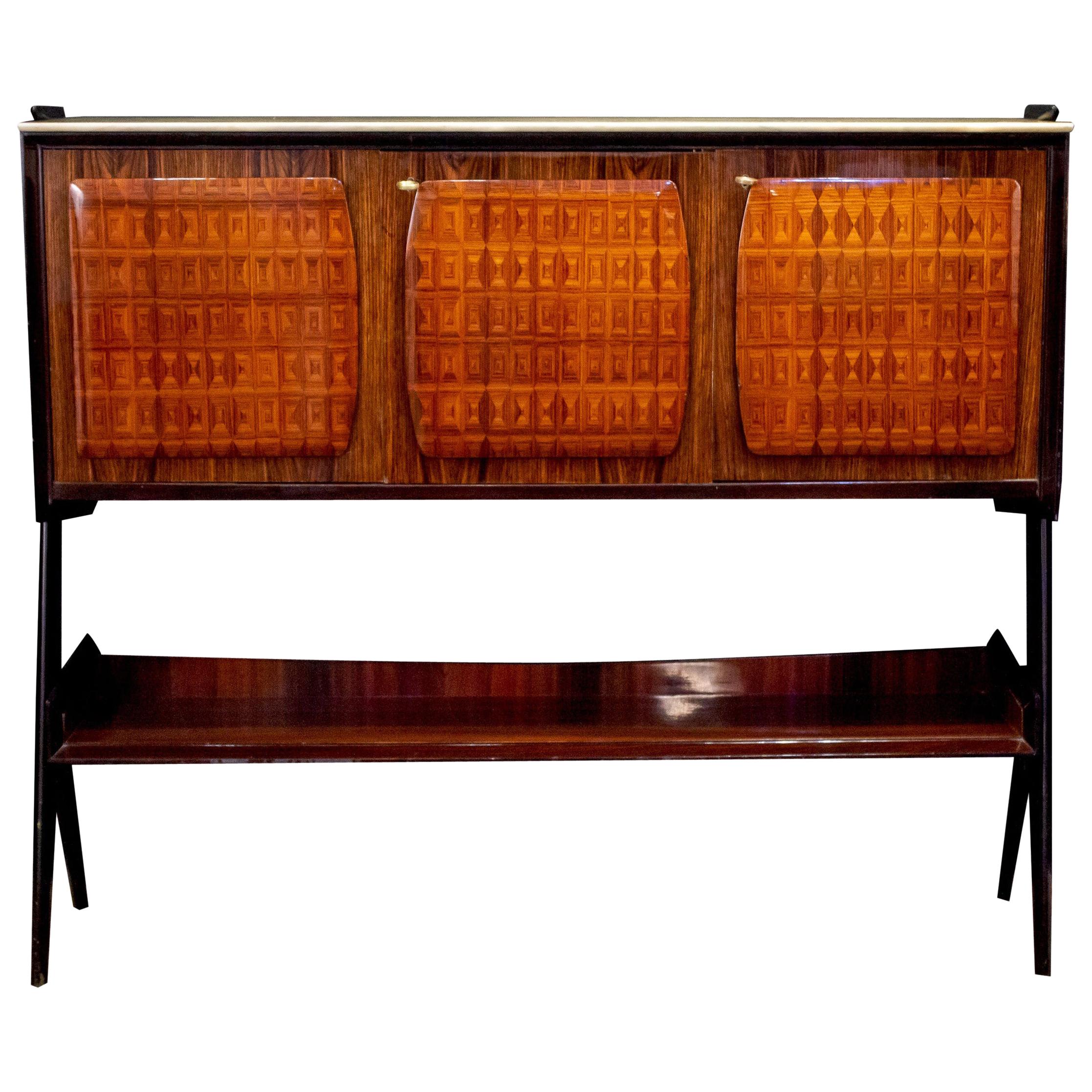 Vittorio Dassi Design Midcentury Sideboard or Bar Cabinet, 1950s