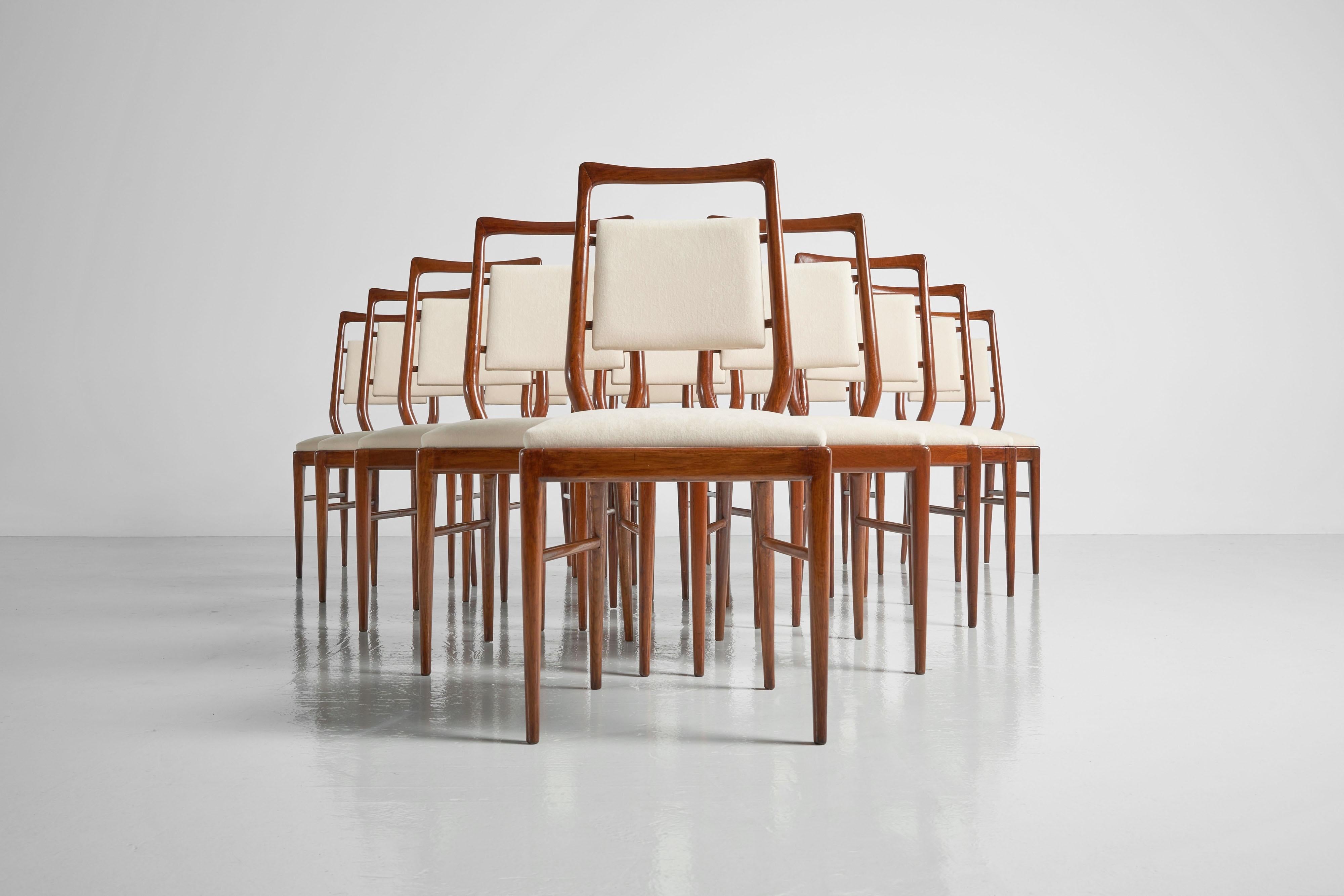 Vittorio Dassi dining chairs Italy 1950 For Sale 2