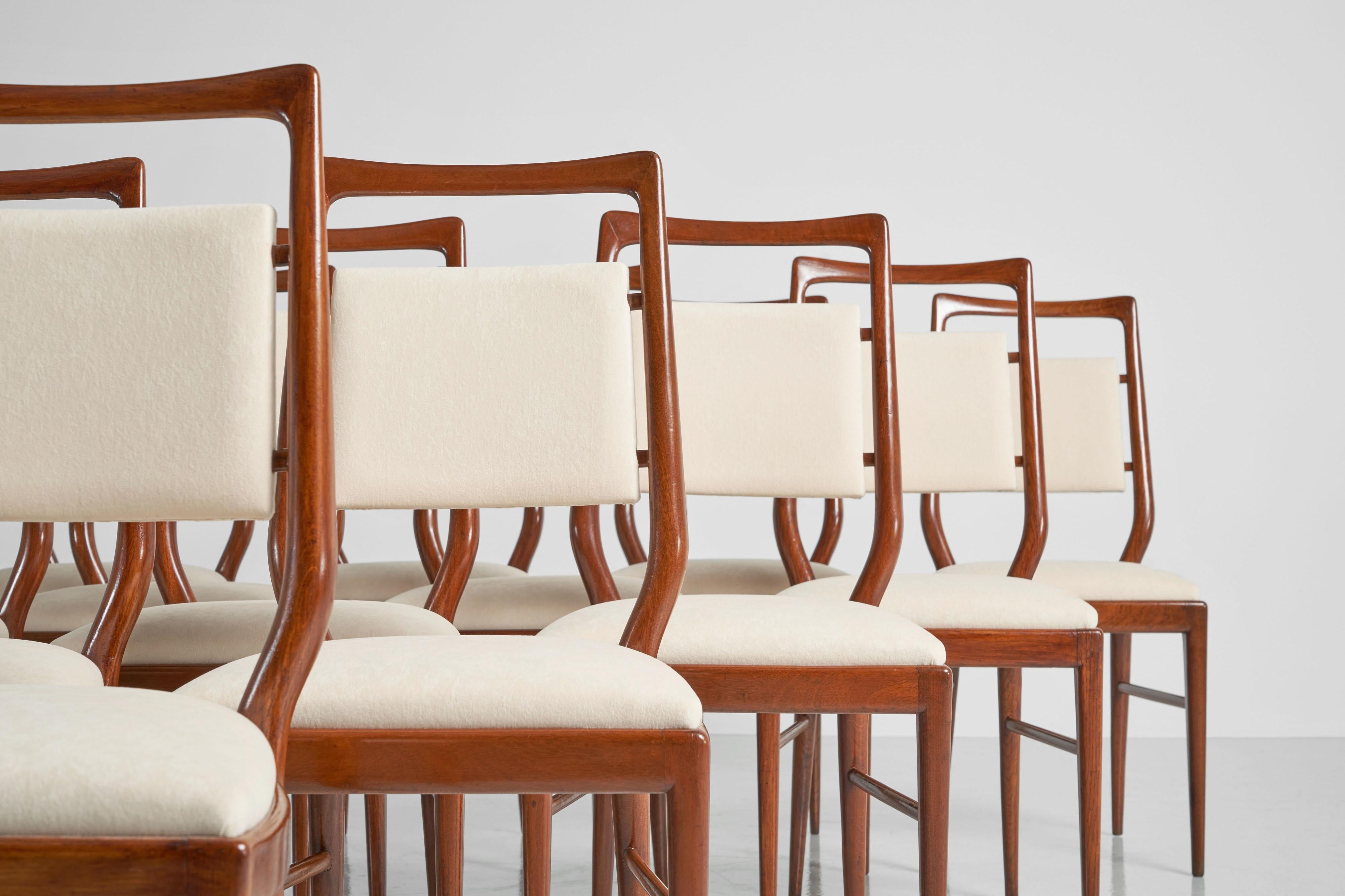 Vittorio Dassi dining chairs Italy 1950 For Sale 3