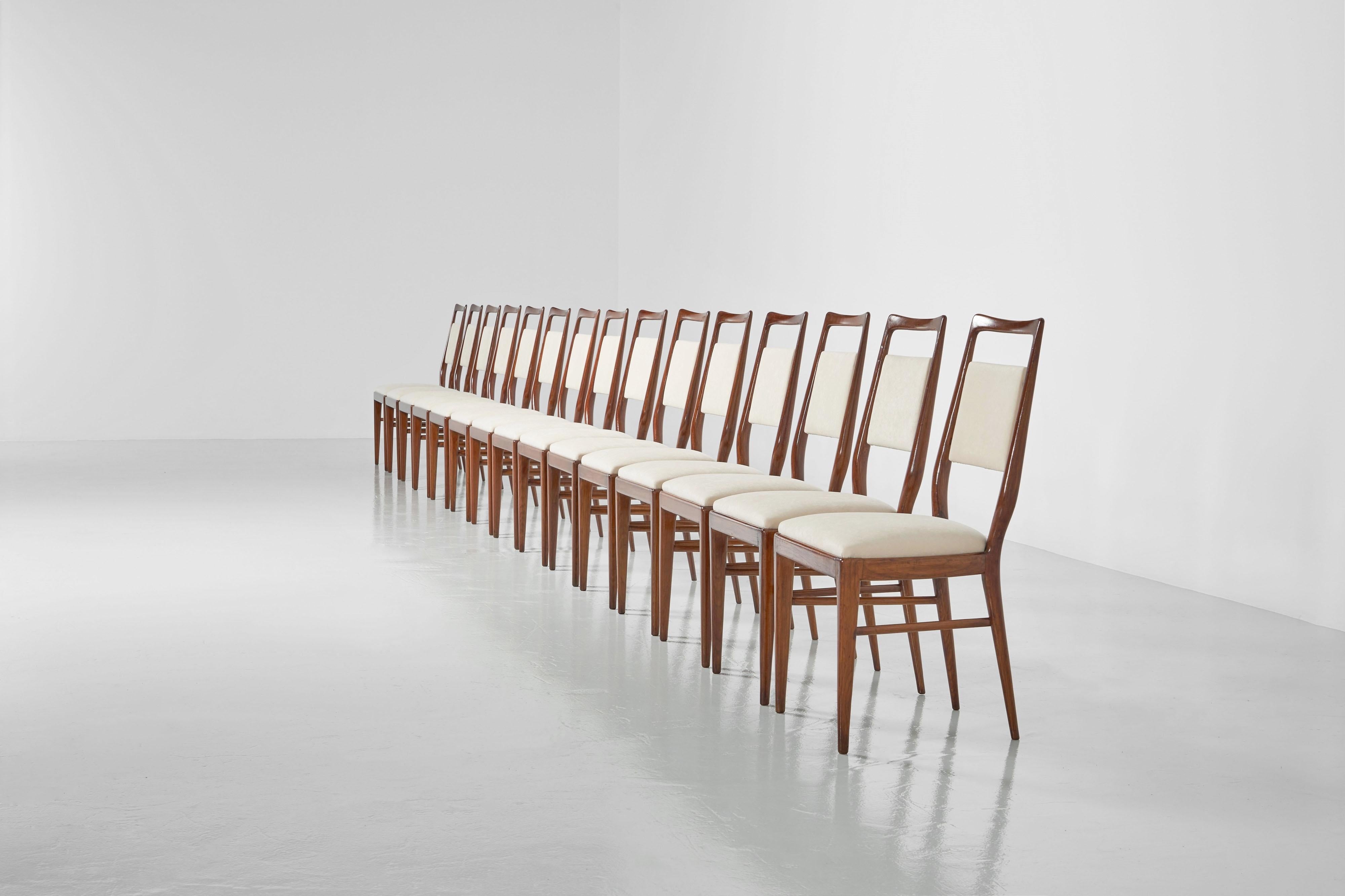 Vittorio Dassi dining chairs Italy 1950 For Sale 4